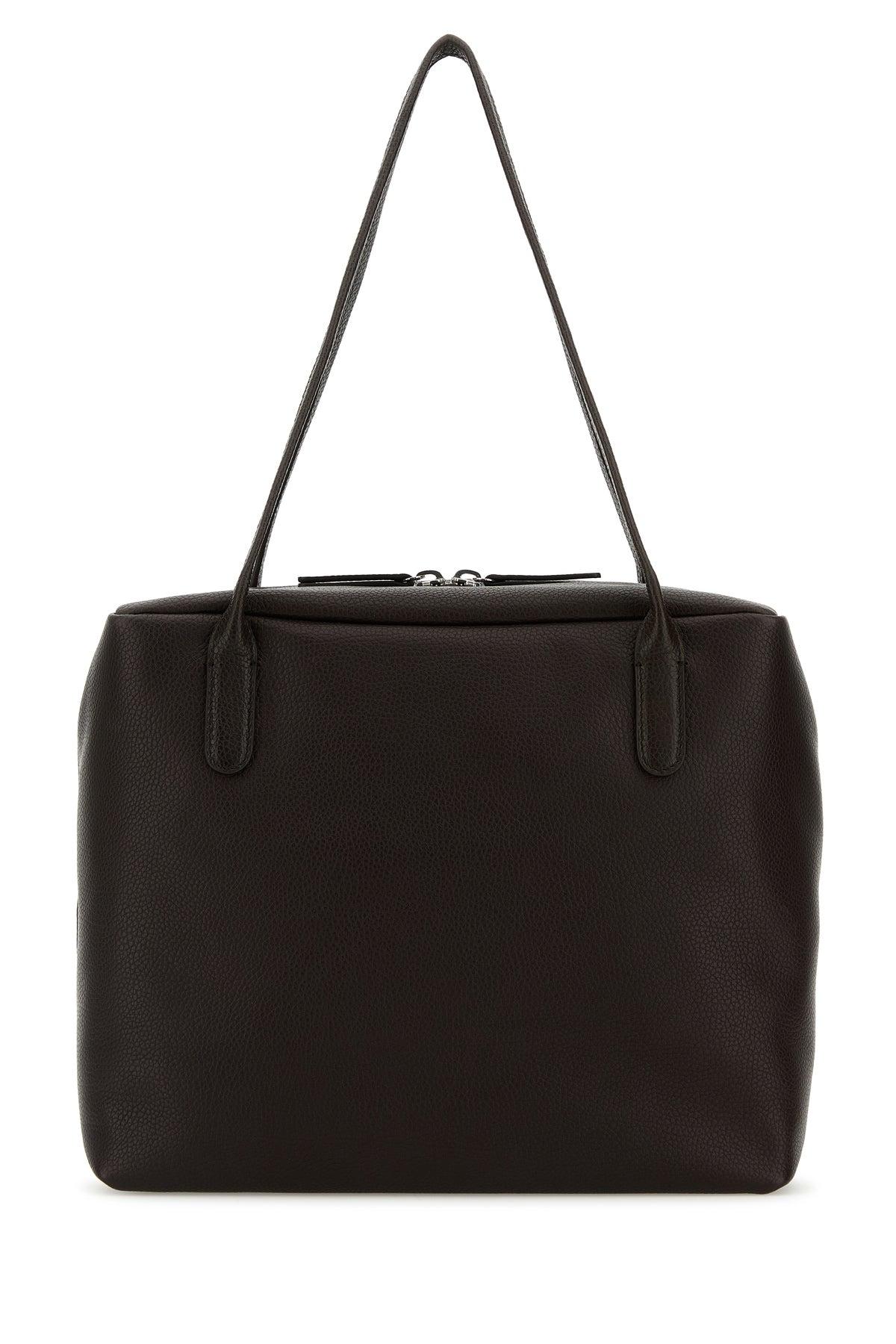 ショルダーバッグ・ポシェット THE ROW DARK BROWN LEATHER HENRI SHOULDER BAG The Row Dark Brown Leather Henri Shoulder Bag in Black | Lyst