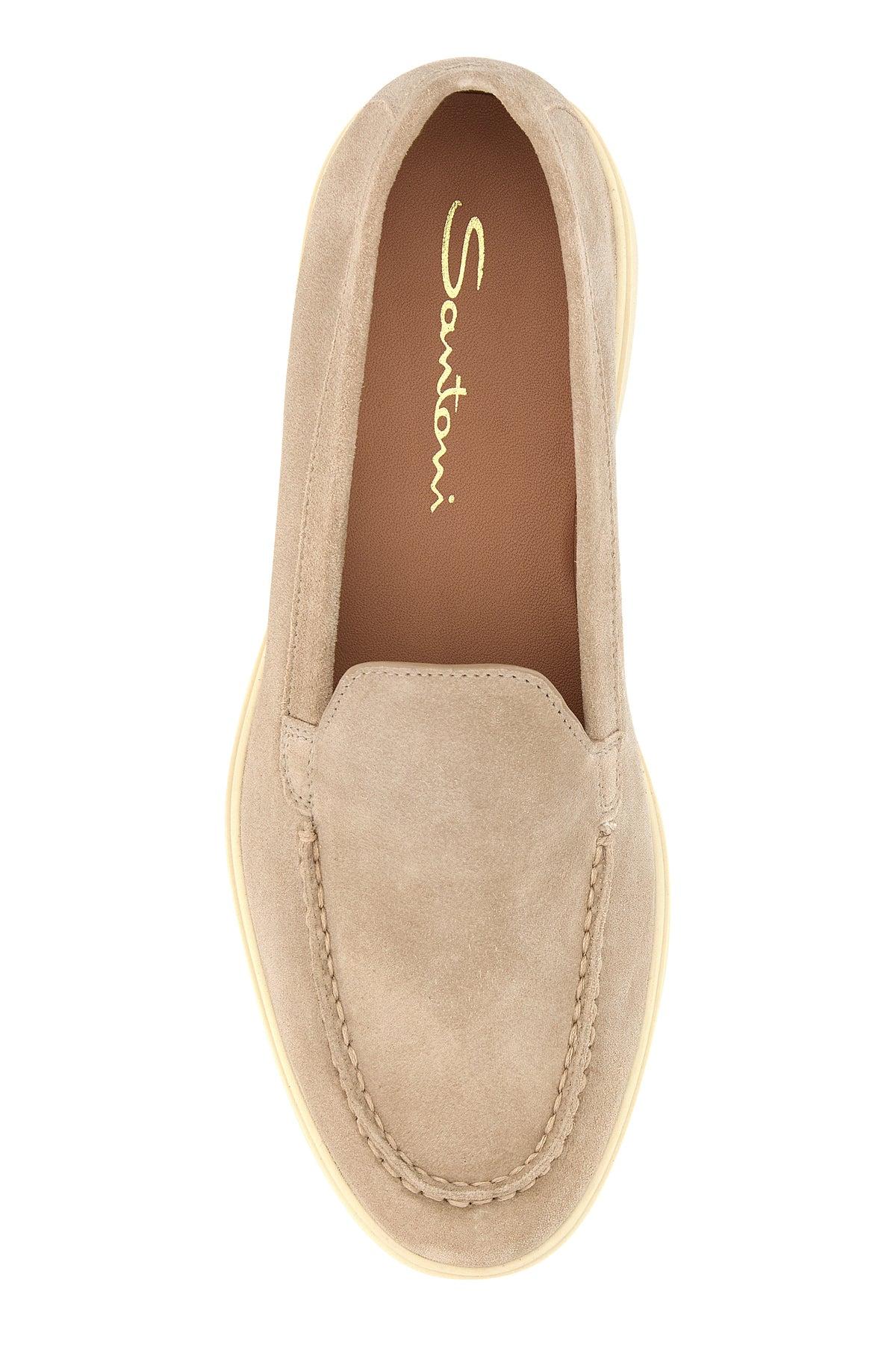 ローファー・オックスフォード SANTONI SAND SUEDE YALTA LOAFERS Santoni Sand Suede Yalta Loafers | Lyst