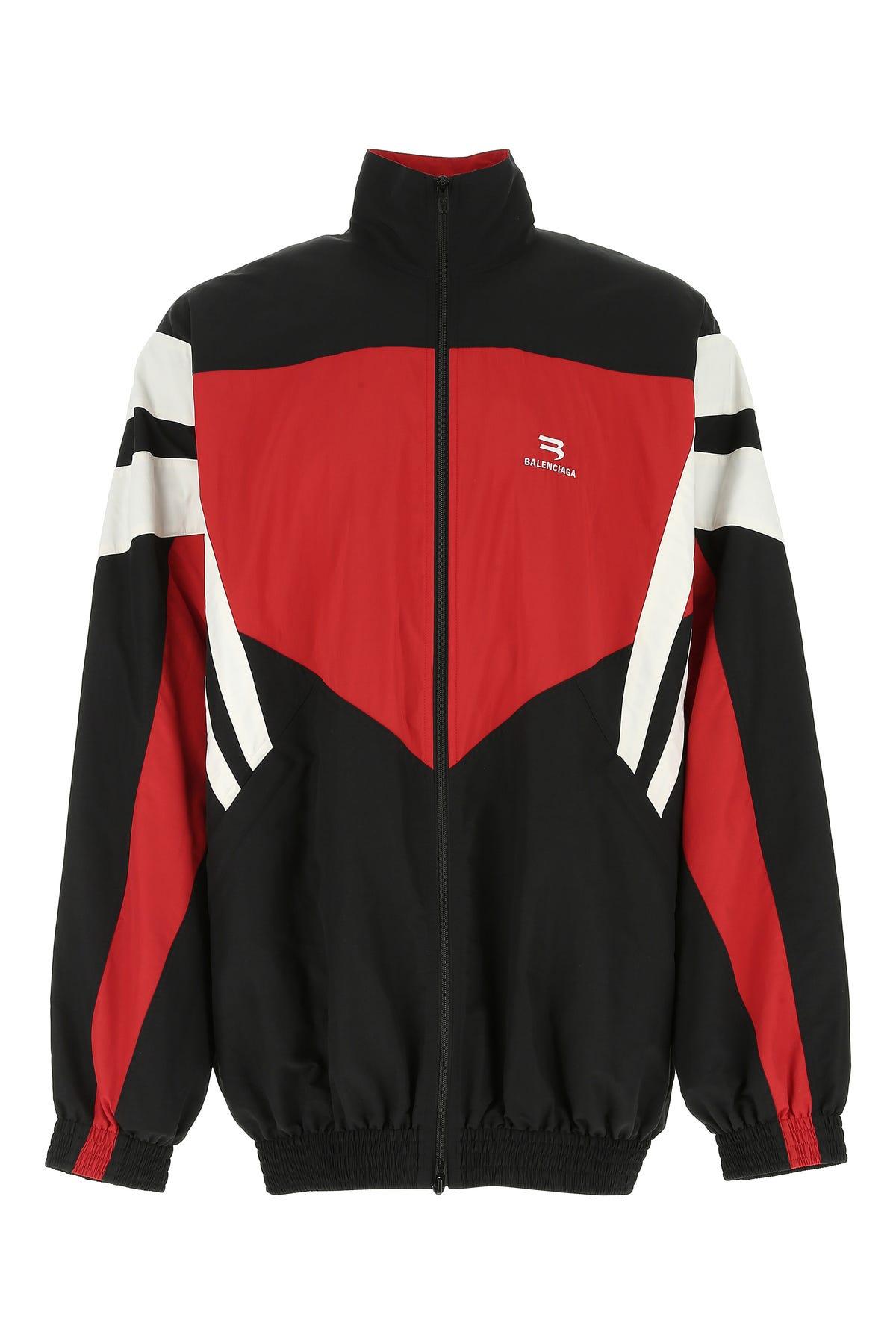 Balenciaga Synthetic Multicolor Nylon Jacket in Red for Men | Lyst