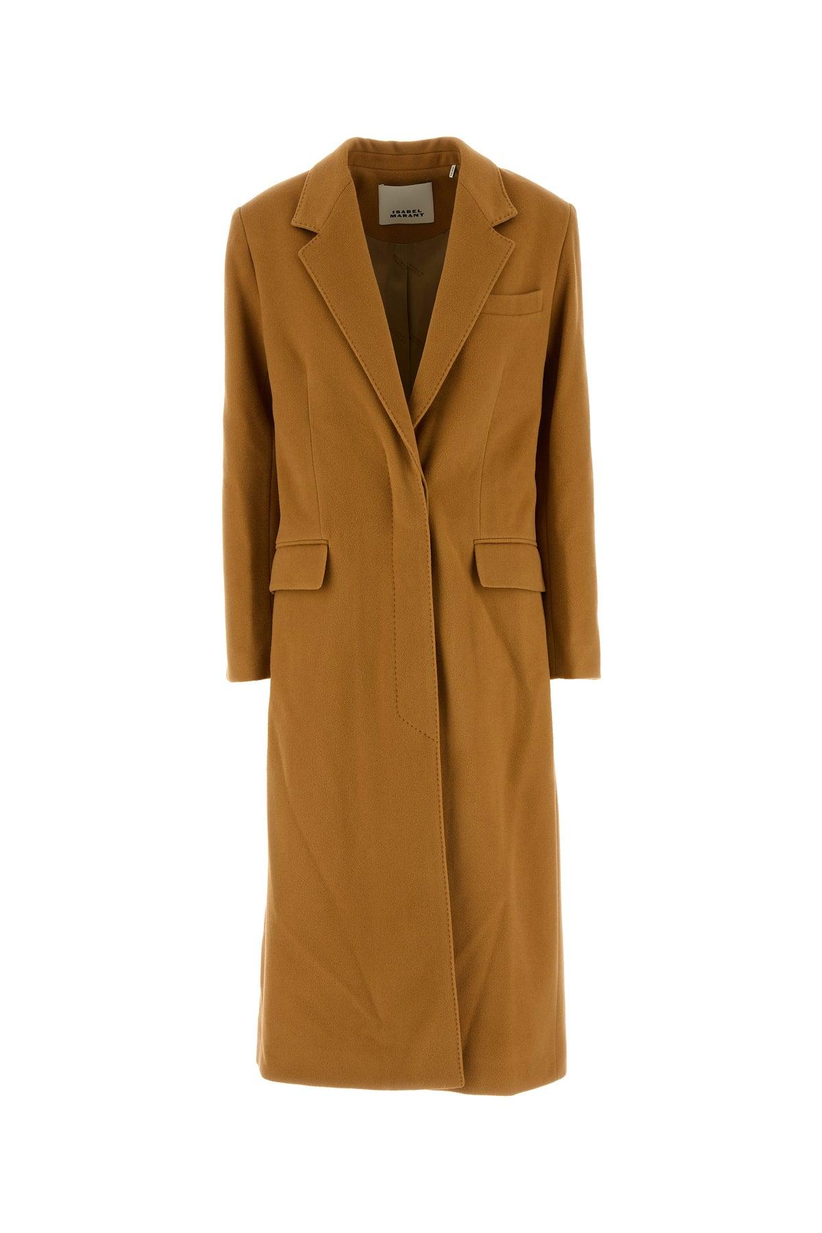 コート Isabel Marant Orange Wool Blend Ellenita Coat Ellenita wool-blend coat in brown - Isabel Marant | Mytheresa