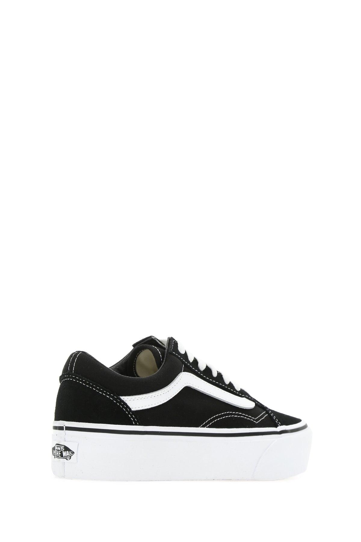 Vans Black Fabric Old Skool Platform Sneakers | Lyst