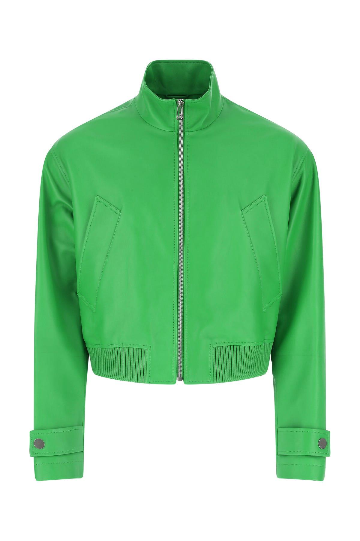 Bottega Veneta Nappa Leather Jacket in Green for Men | Lyst