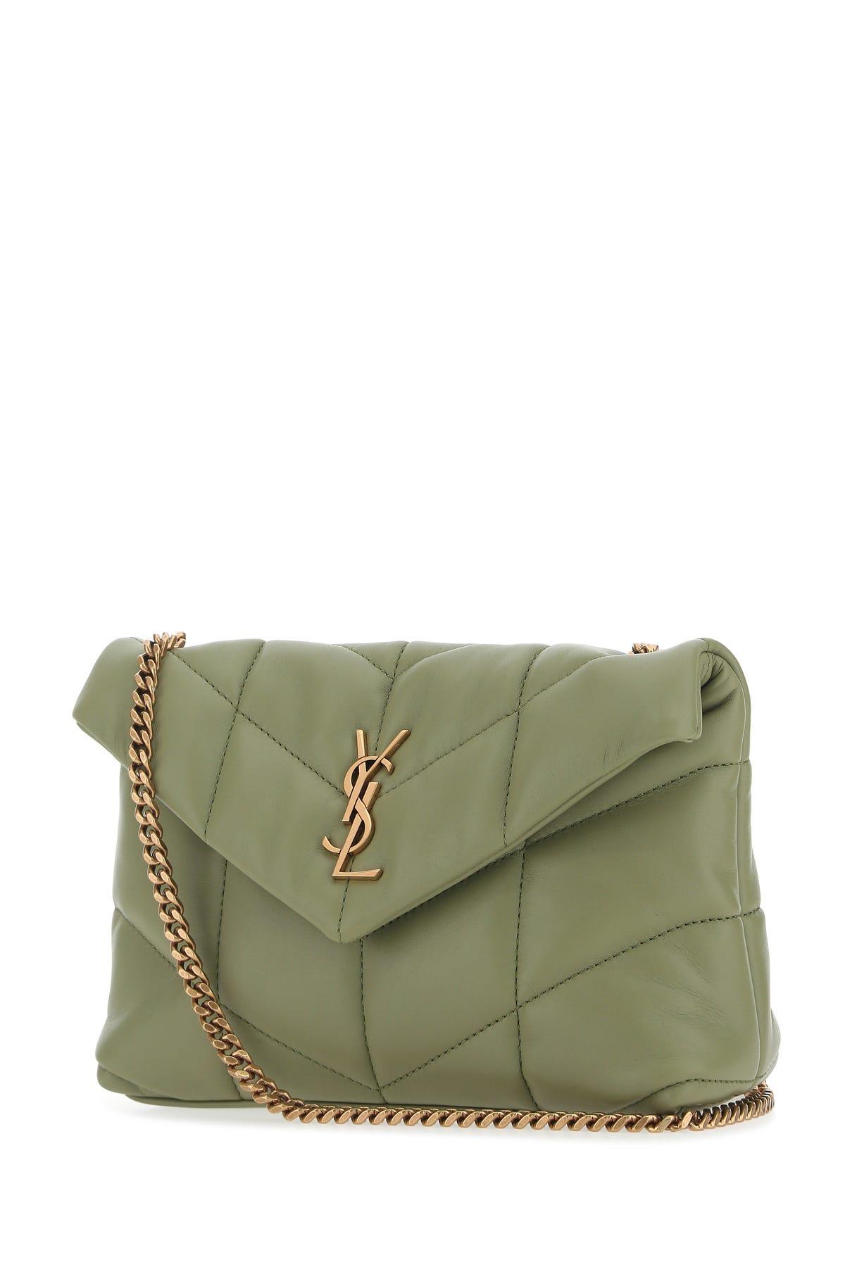 Saint Laurent Olive Green Nappa Leather Mini Puffer Crossbody Bag | Lyst