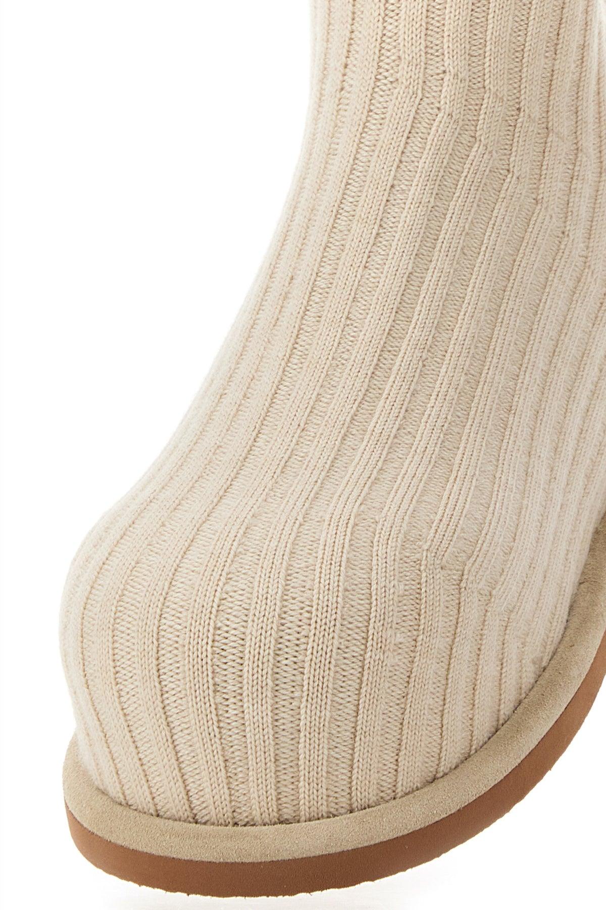 ロングブーツ AMINA MUADDI Sand fabric Veneda boots AMINA MUADDI Sand Fabric Veneda Boots in Natural | Lyst