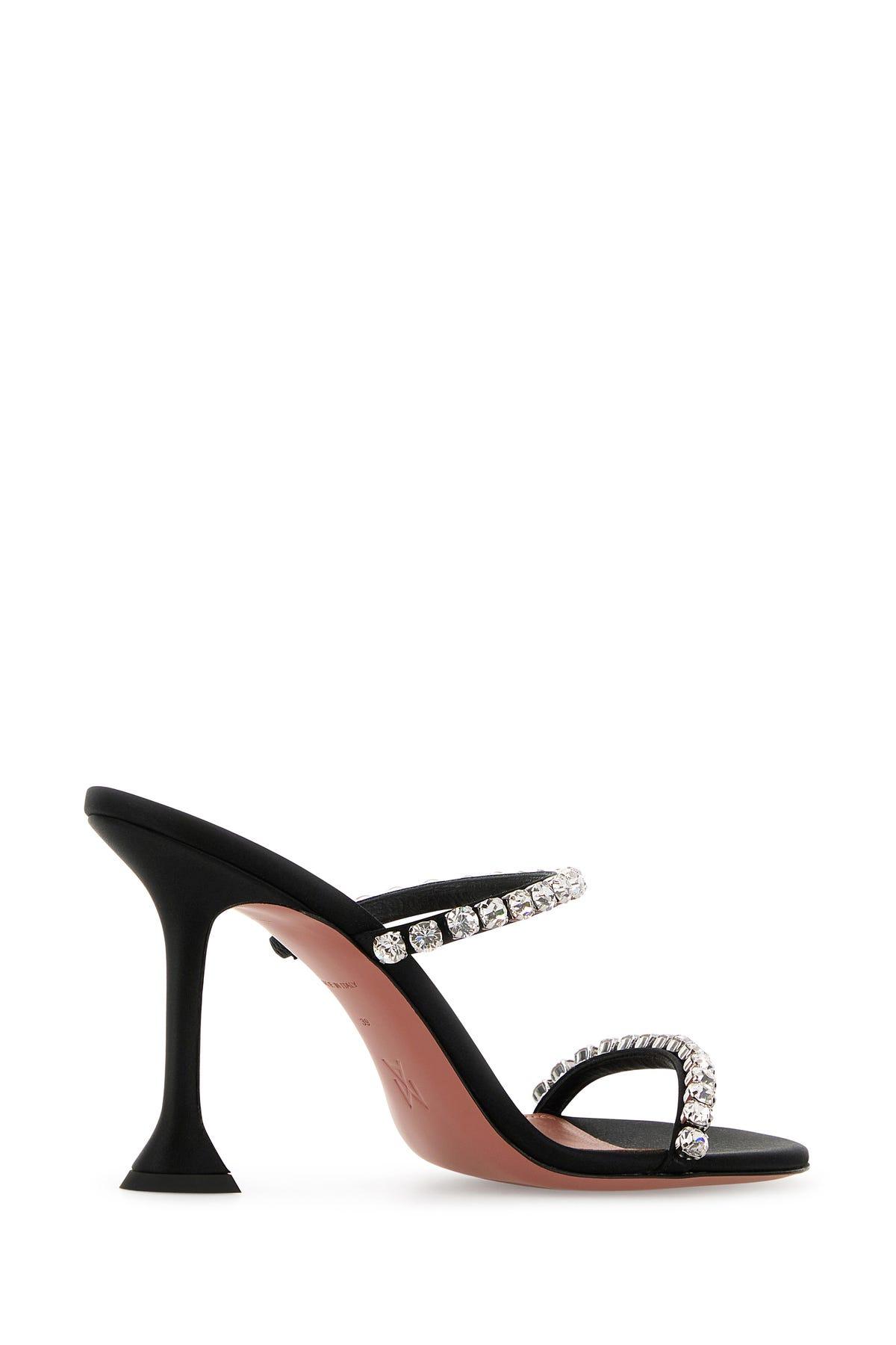 AMINA MUADDI Satin Gigi Mules in White | Lyst