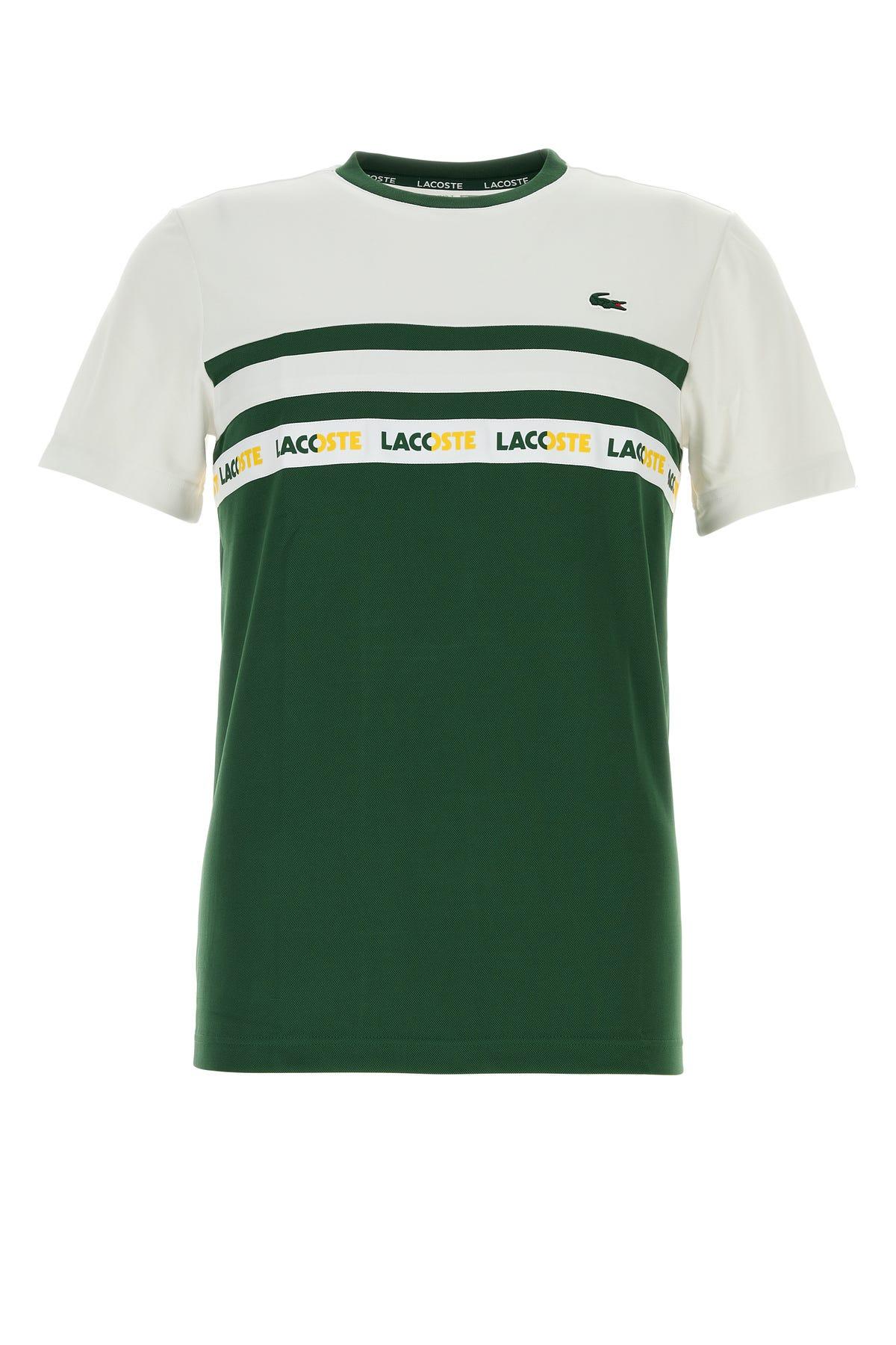 Tシャツ・カットソー Lacoste Two-Tone Polyester T-Shirt Lacoste two-tone logo-print T-shirt | White | FARFETCH
