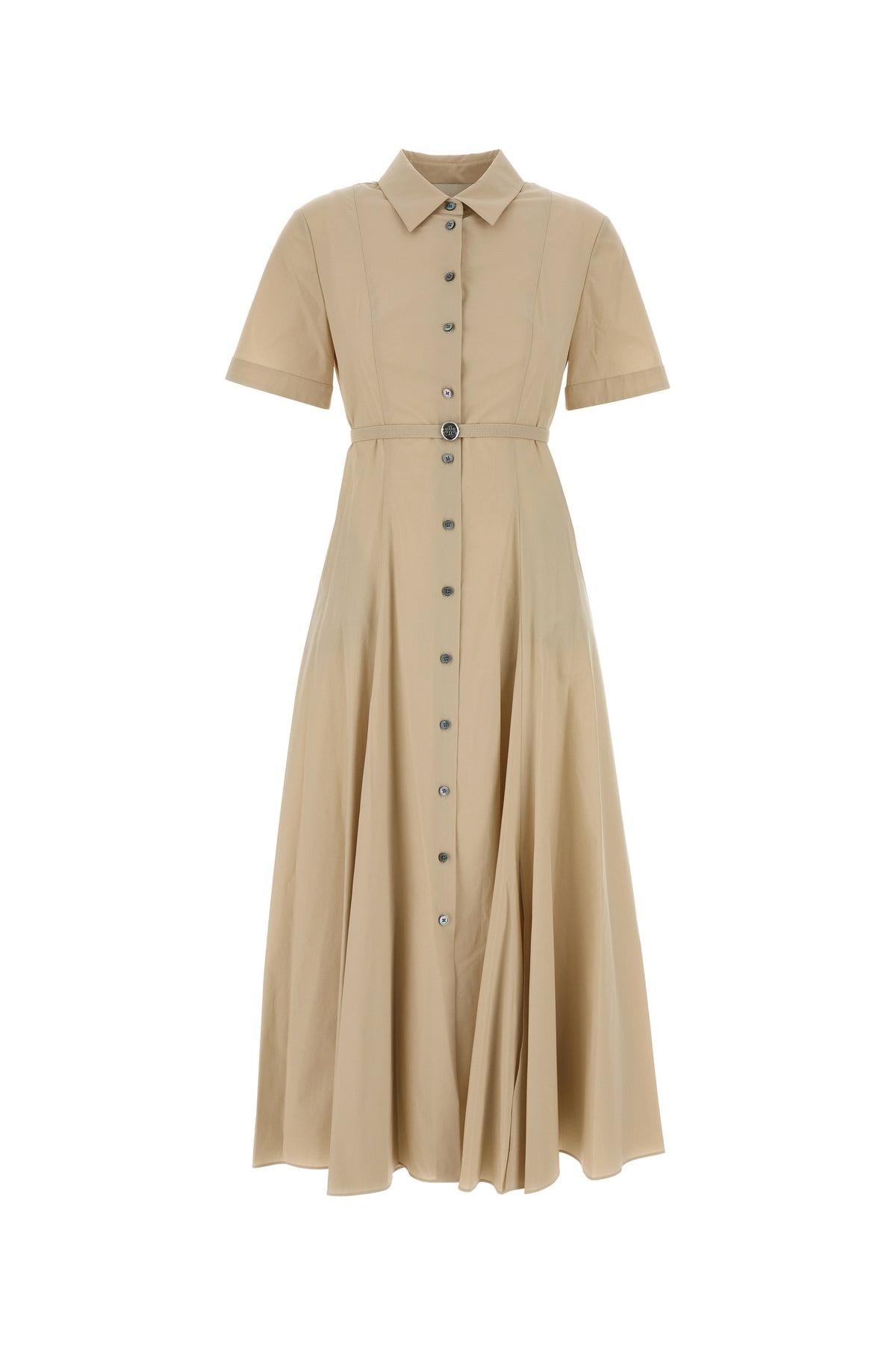 sachin and babi light blue dress Tory Burch Linen-Cotton Embroidered Midi Dress in Natural