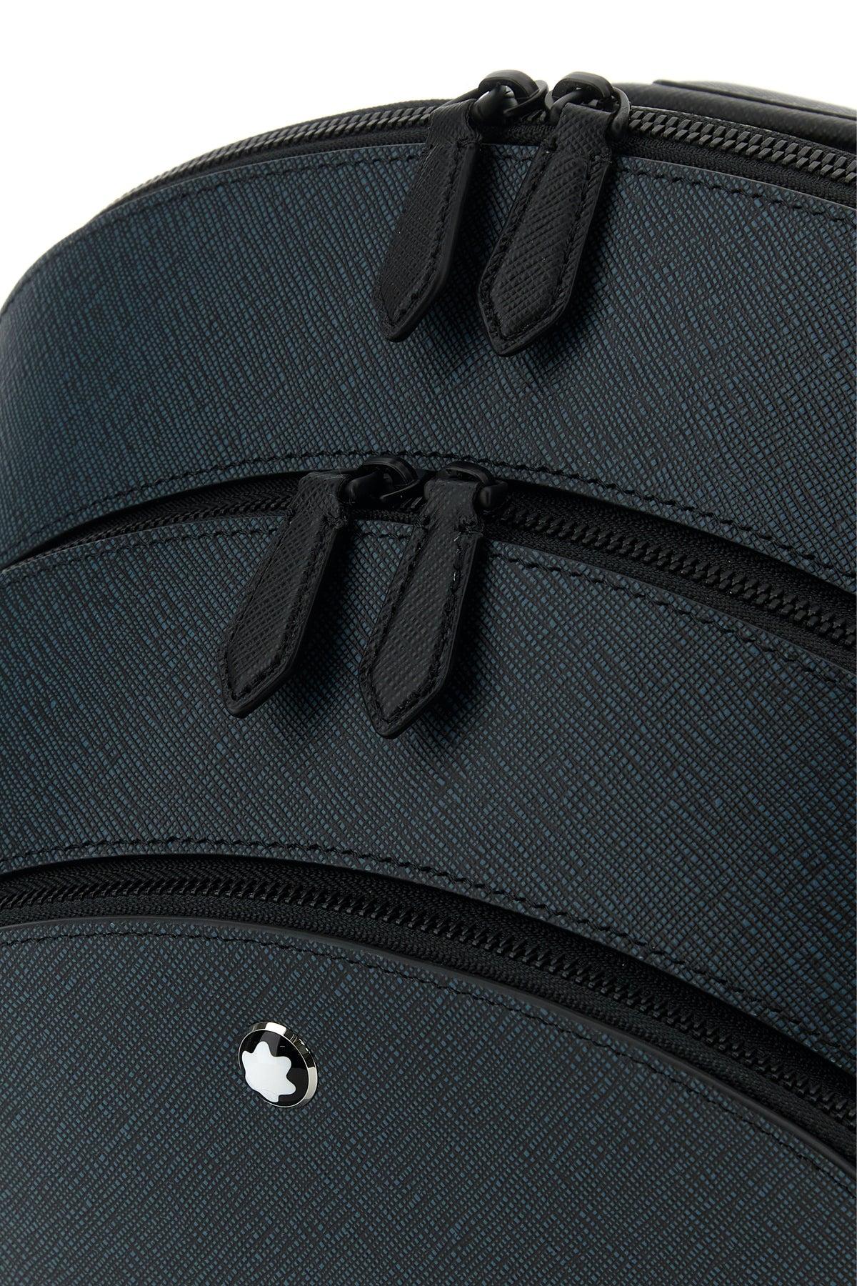Montblanc Blue Leather Medium Backpack in Black for Men Lyst UK