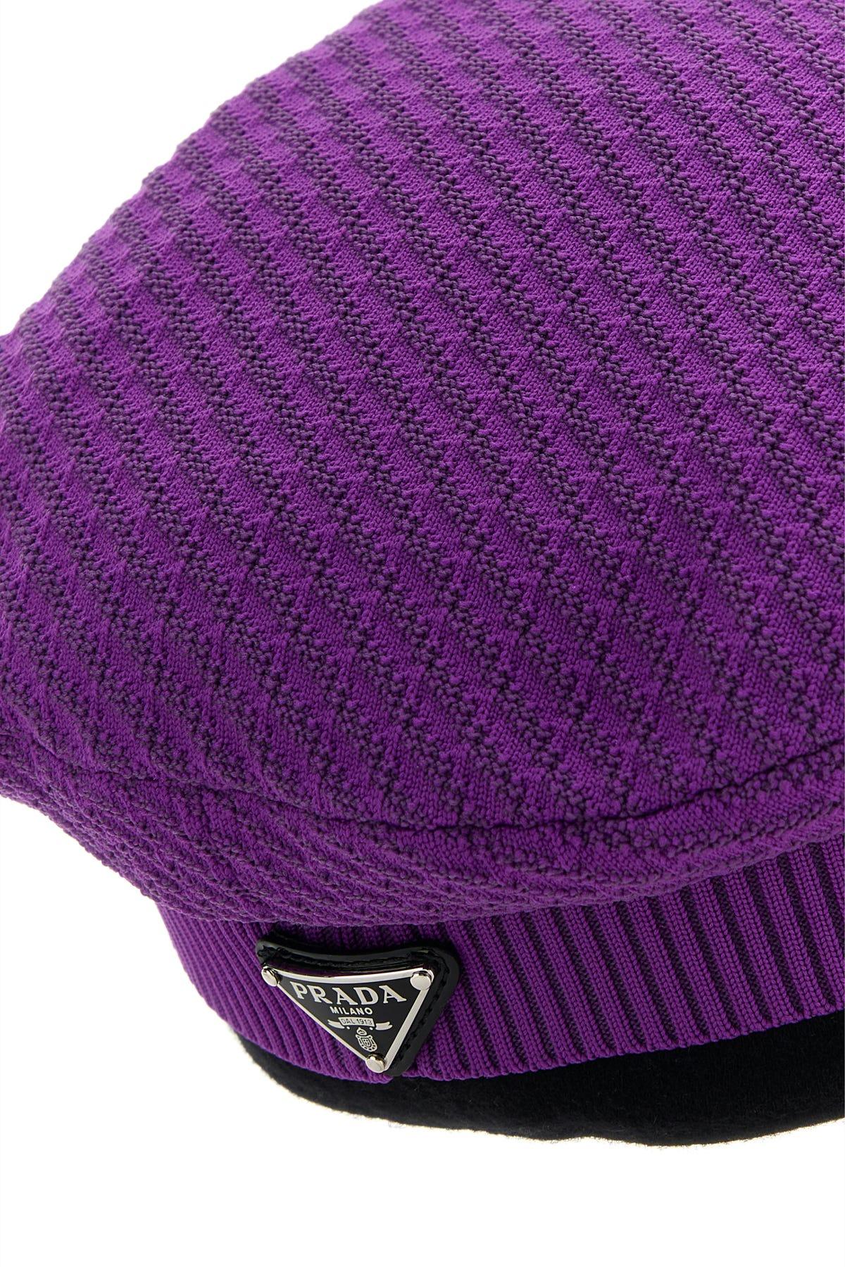 帽子 Prada Purple Stretch Nylon Baker Boy Hat Prada Stretch Nylon Baker Boy Hat in Purple for Men | Lyst