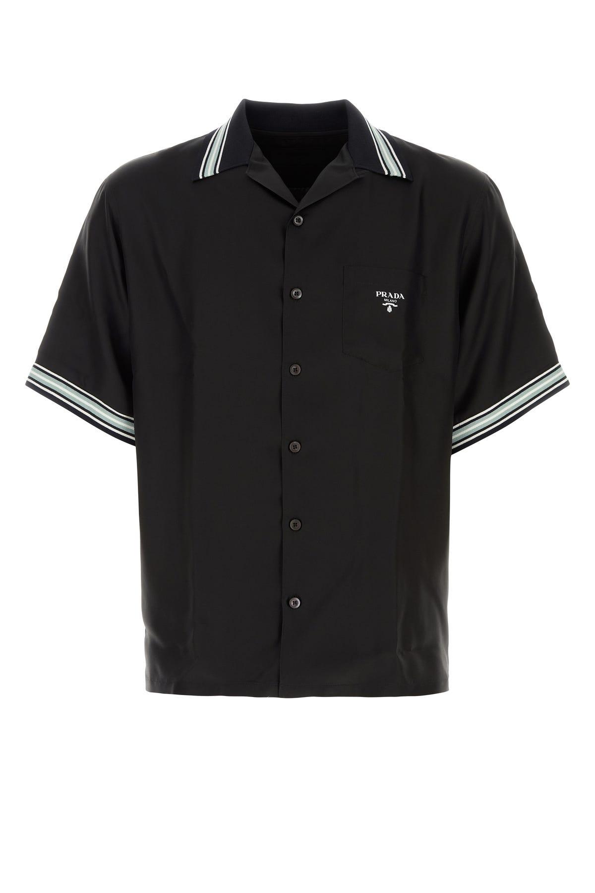 シャツ Prada Camicia In Cotone Prada Camicia in Black for Men | Lyst