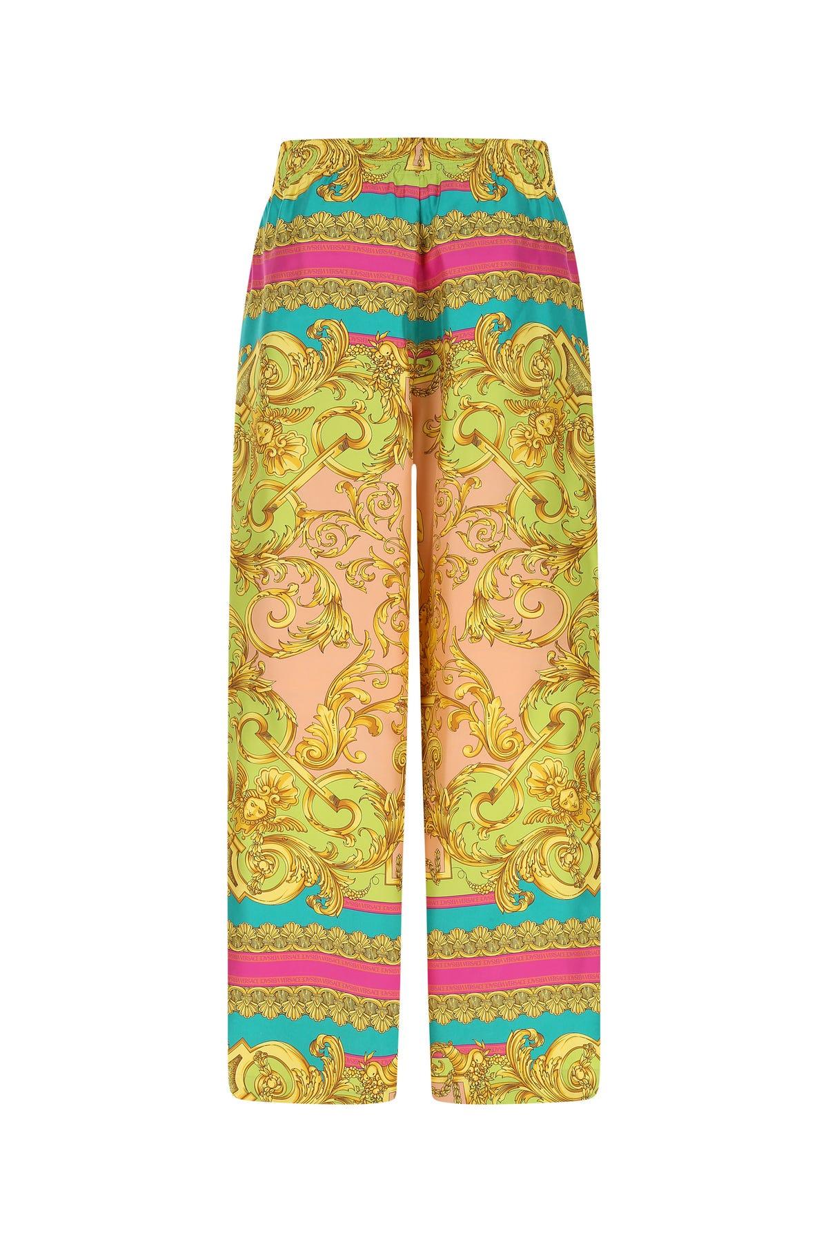 Versace Silk Wide-leg Pant for Men | Lyst