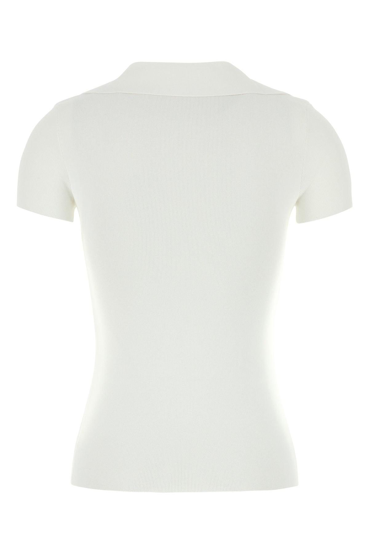 Tシャツ・カットソー BALENCIAGA White Viscose Blend Polo Shirt Balenciaga Bb Classic Balenciaga Polo Shirt Oversized | Saks