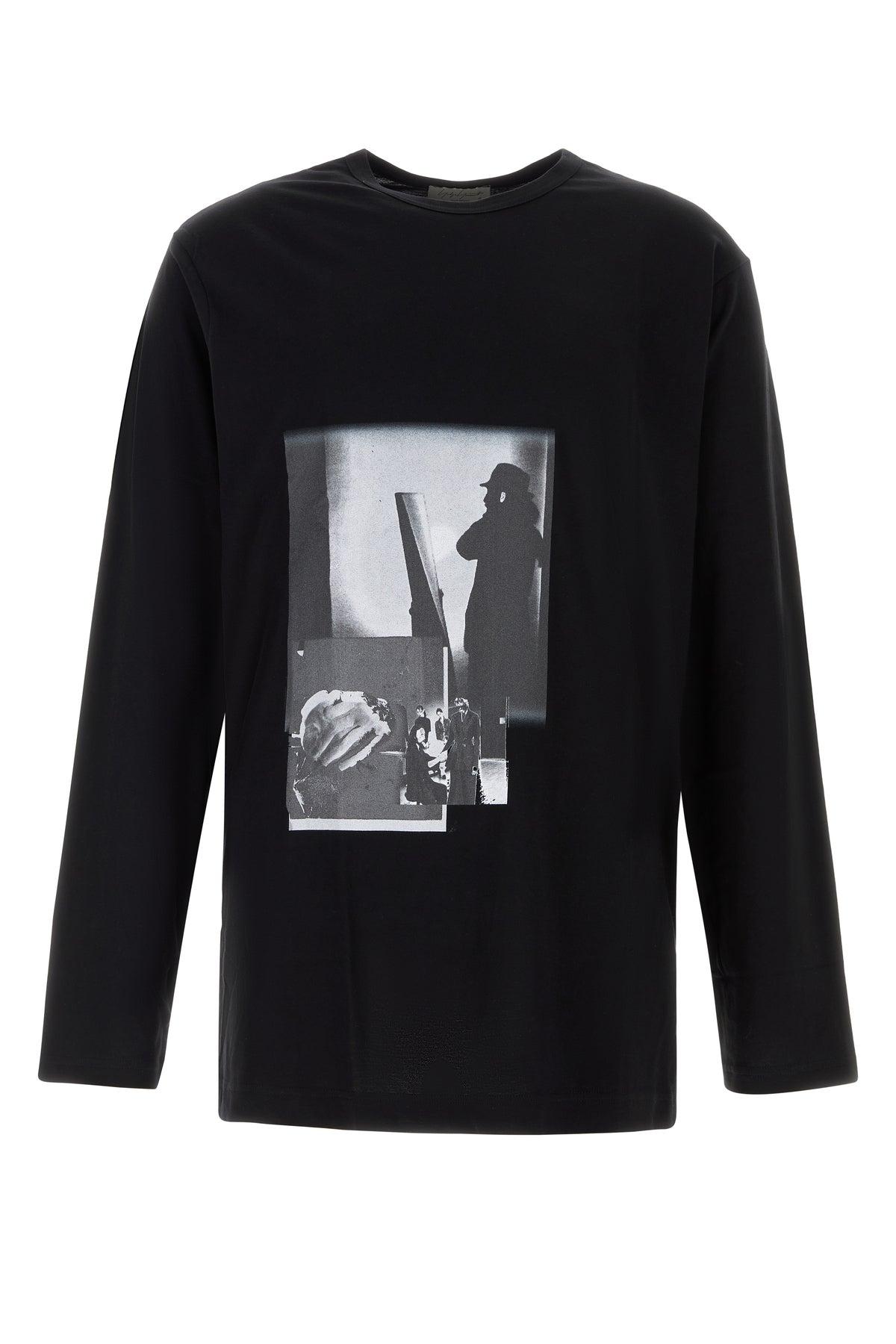 Tシャツ・カットソー Yohji Yamamoto WOOL CAMOFRAGE LONG SLEEVE T-SHIRT Yohji Yamamoto T-shirts for Men | Online Sale up to 60% off