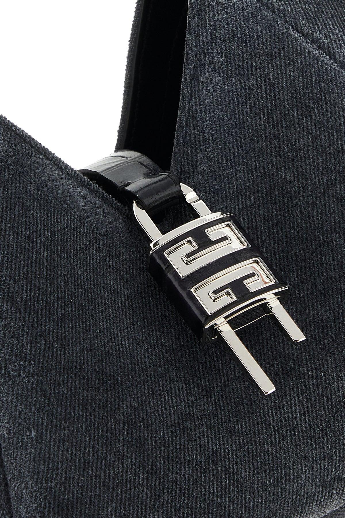 トートバッグ GIVENCHY Black Denim Mini G-Hobo Handbag Givenchy Mini G-Lock Denim Shoulder Bag | Black | FARFETCH