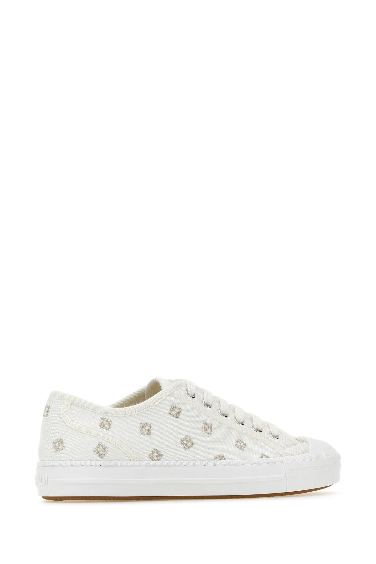 スニーカー Fendi Domino Canvas Sneakers Fendi Men's Domino New Summery Canvas Monogram Low Top