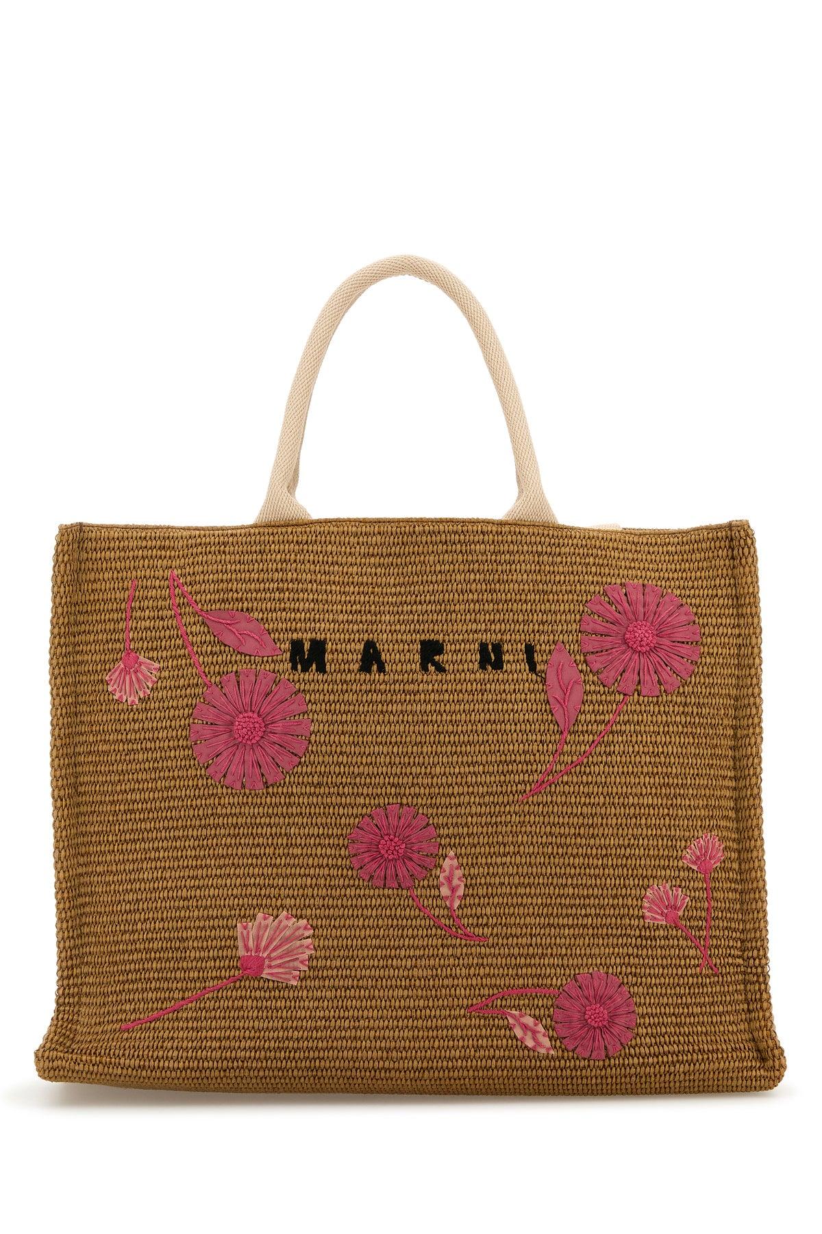 【関税&送料込】Marni Caramel Raffia Shopping Bag Marni Caramel Raffia Shopping Bag | Lyst