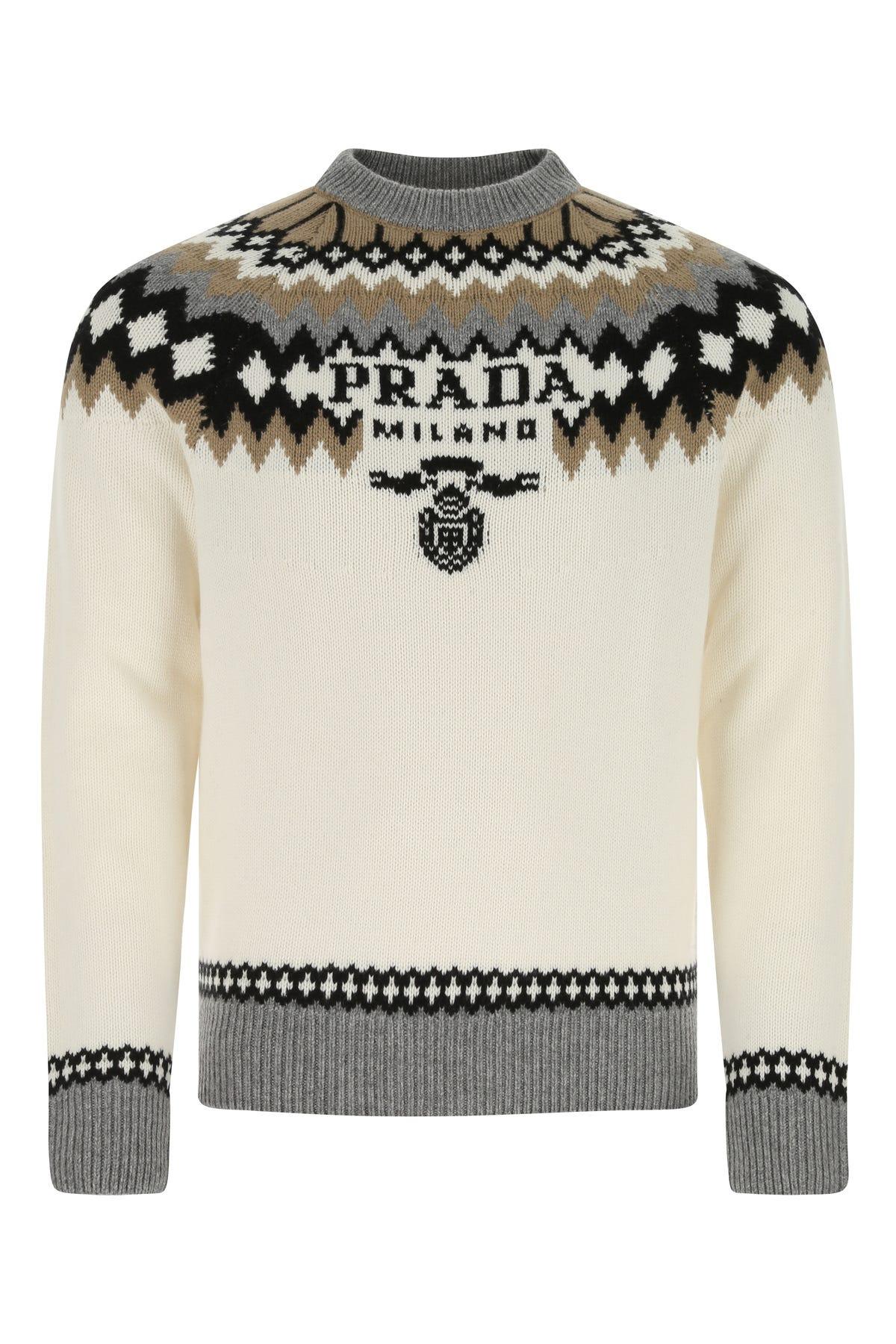 Prada Embroidered Cashmere Sweater in 