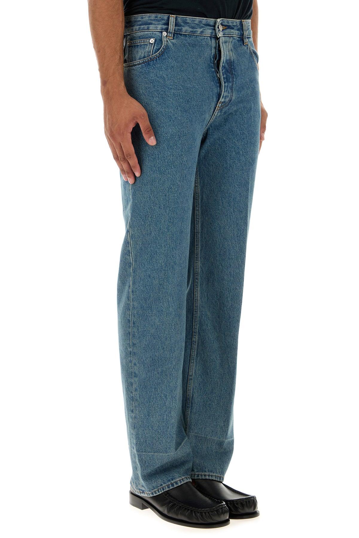 Cotton Denim Men's Pleated Front Denim Pants Haggar Pants