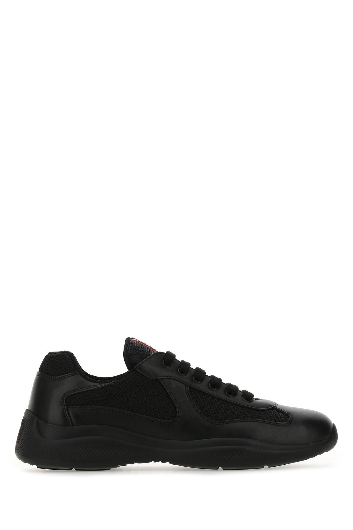 Prada America's Cup Patent Leather & Technical Fabric Sneakers in Black for  Men | Lyst