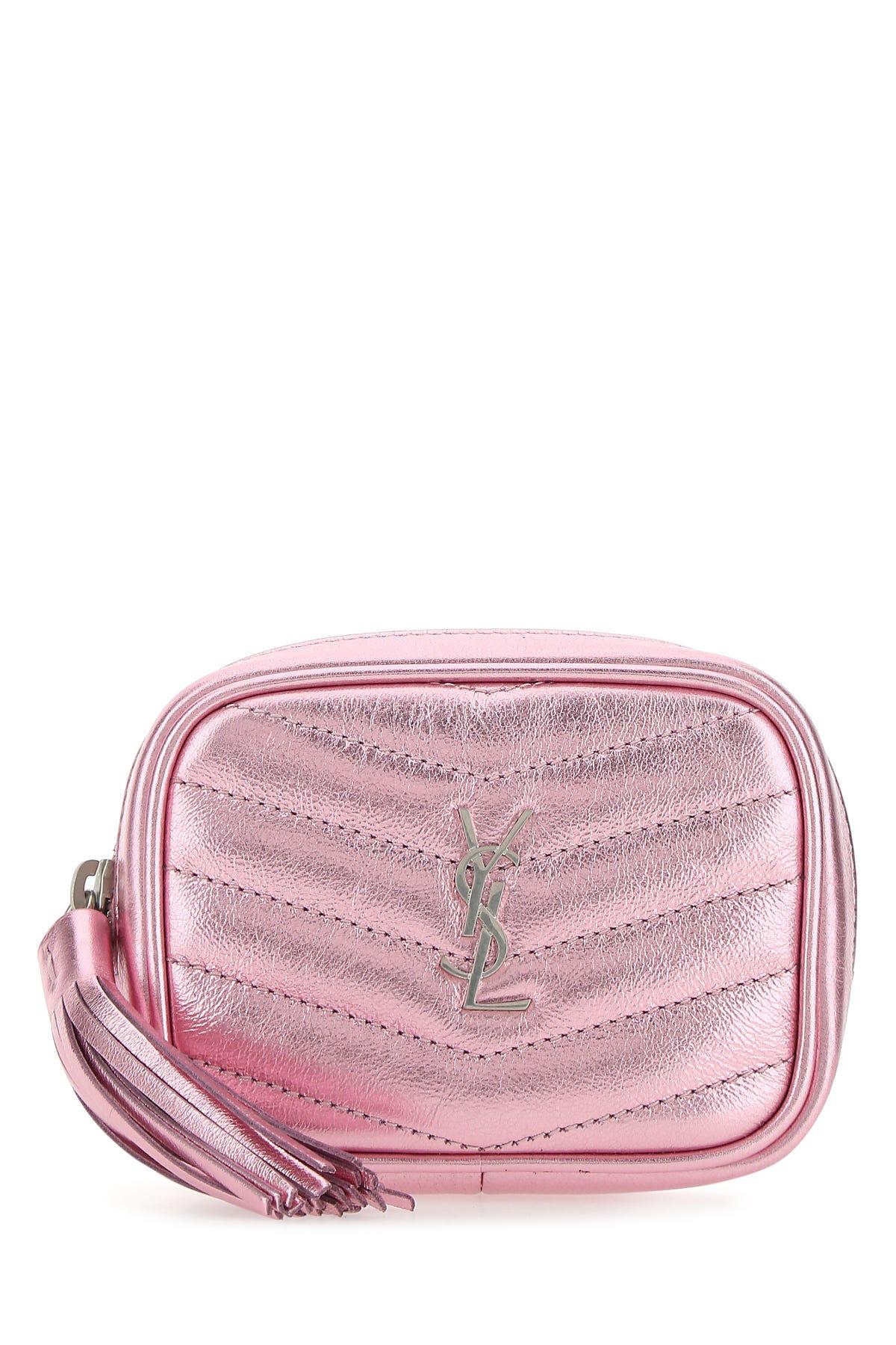 Saint Laurent Leather Baby Lou Belt Bag in Pink