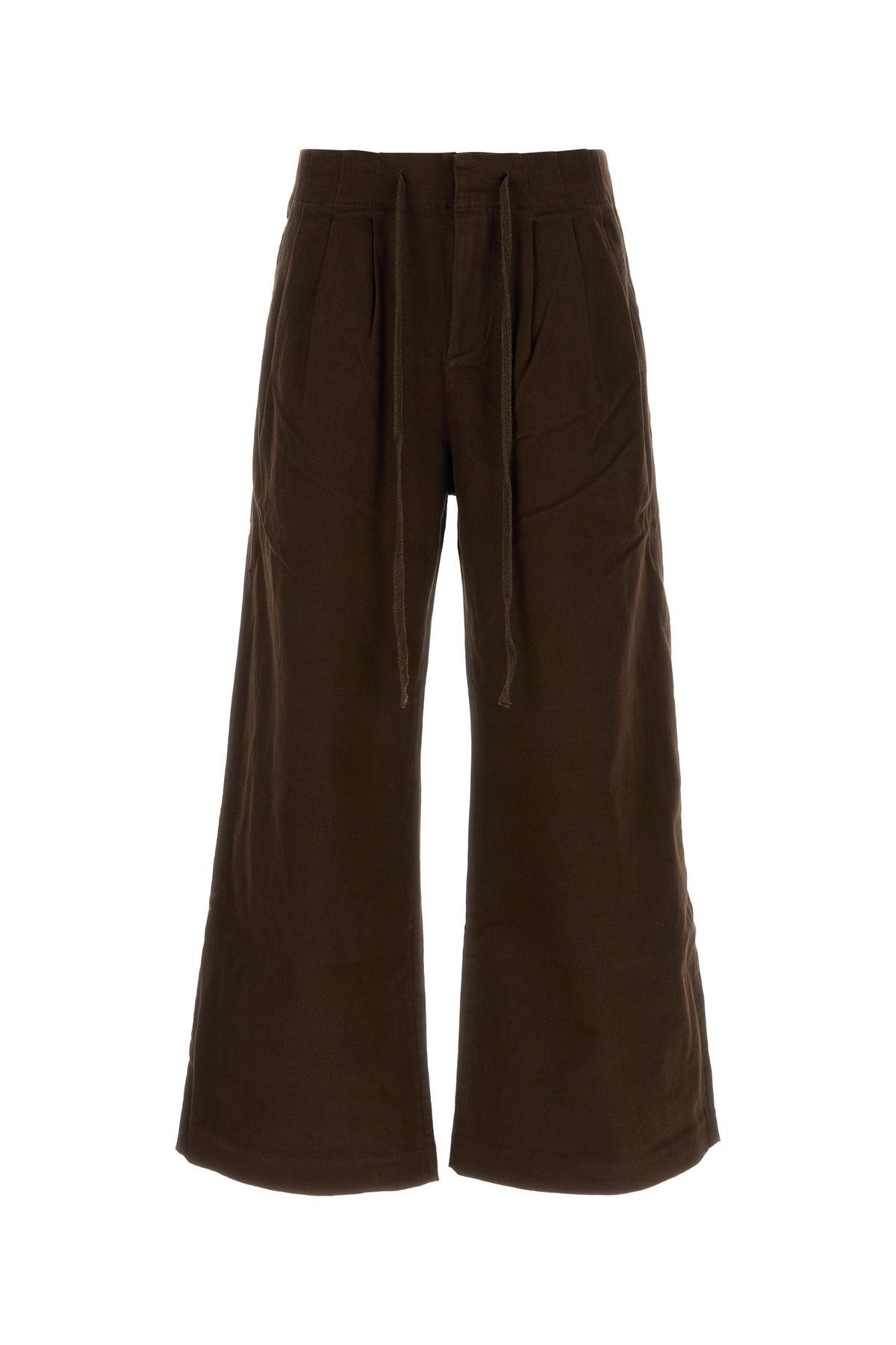 パンツ ENTIRE STUDIOS COTTON BROWN FLARED TROUSERS Brown Entire studios Pants for Women | Lyst