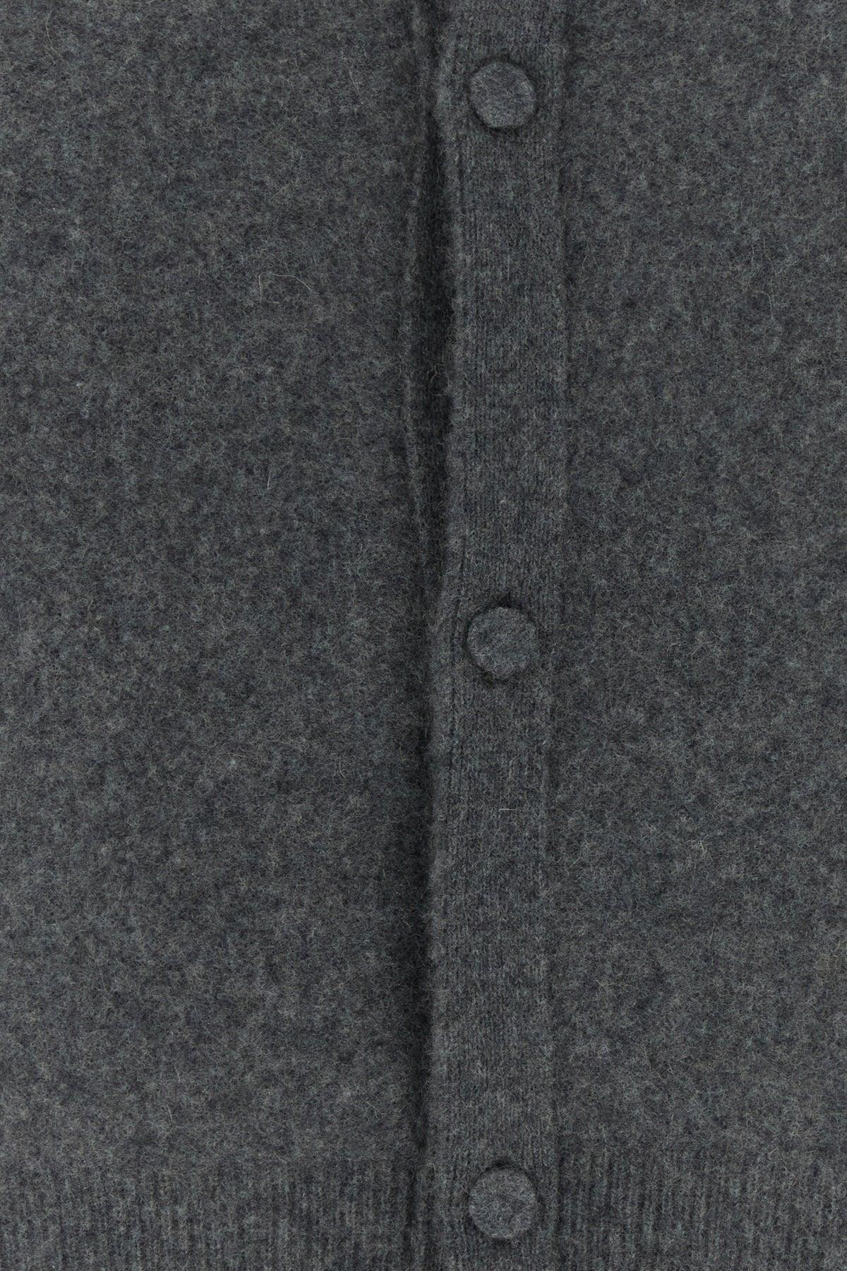 【送料&関税込】Balenciaga Dark Grey Cashmere Blend Cardigan Balenciaga Dark Grey Cashmere Blend Cardigan in Black | Lyst