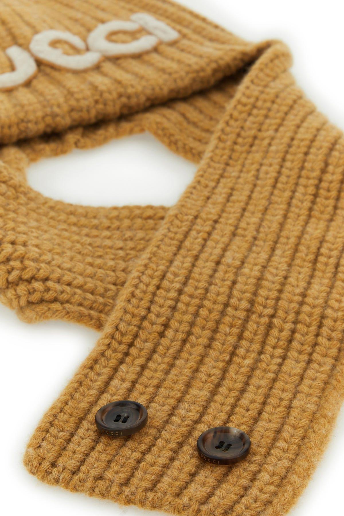 Wool Cuffietta Gucci Gucci Tricot Wool Hat With Long Ear Flaps In