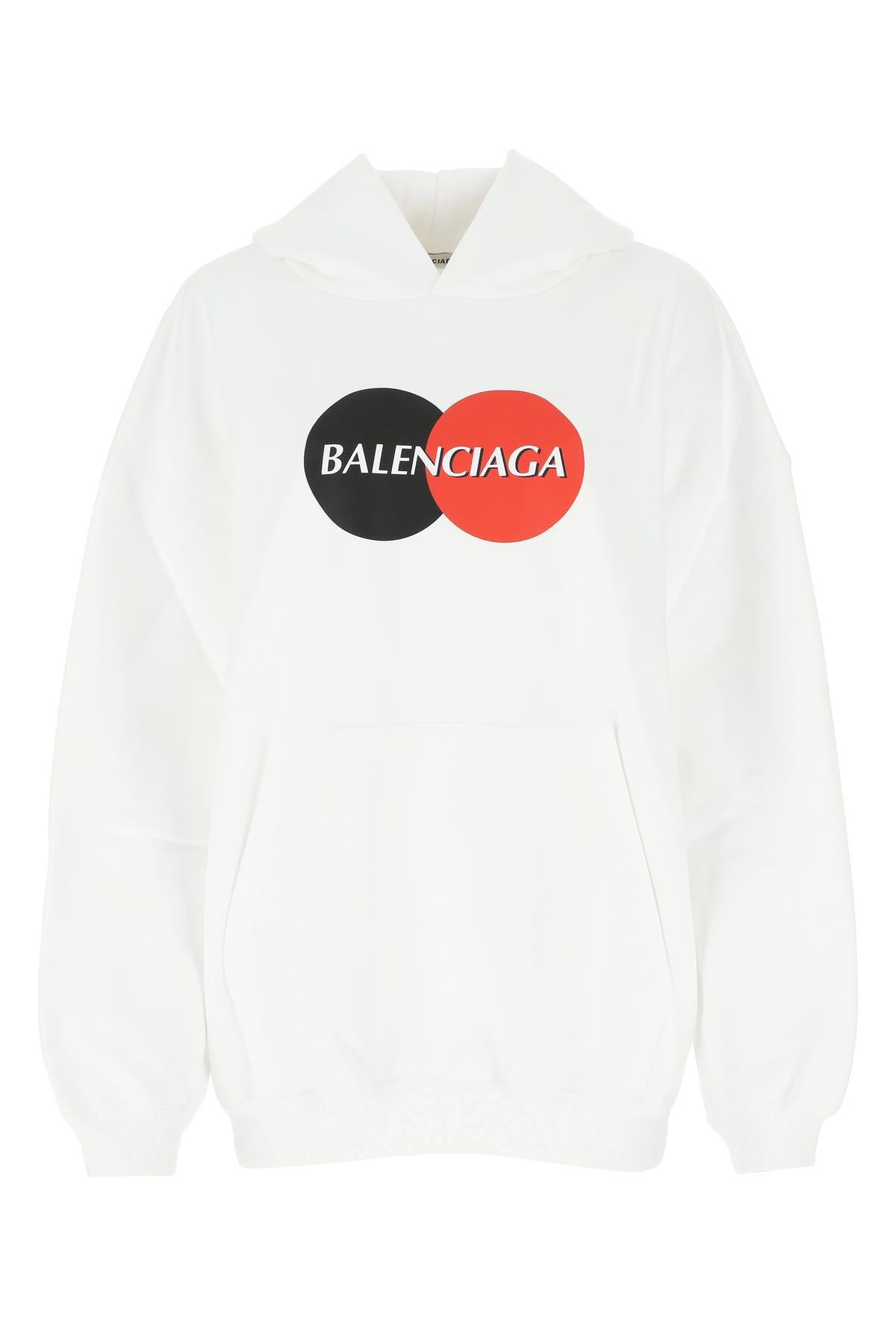 Balenciaga White Cotton Oversize Sweatshirt | Lyst