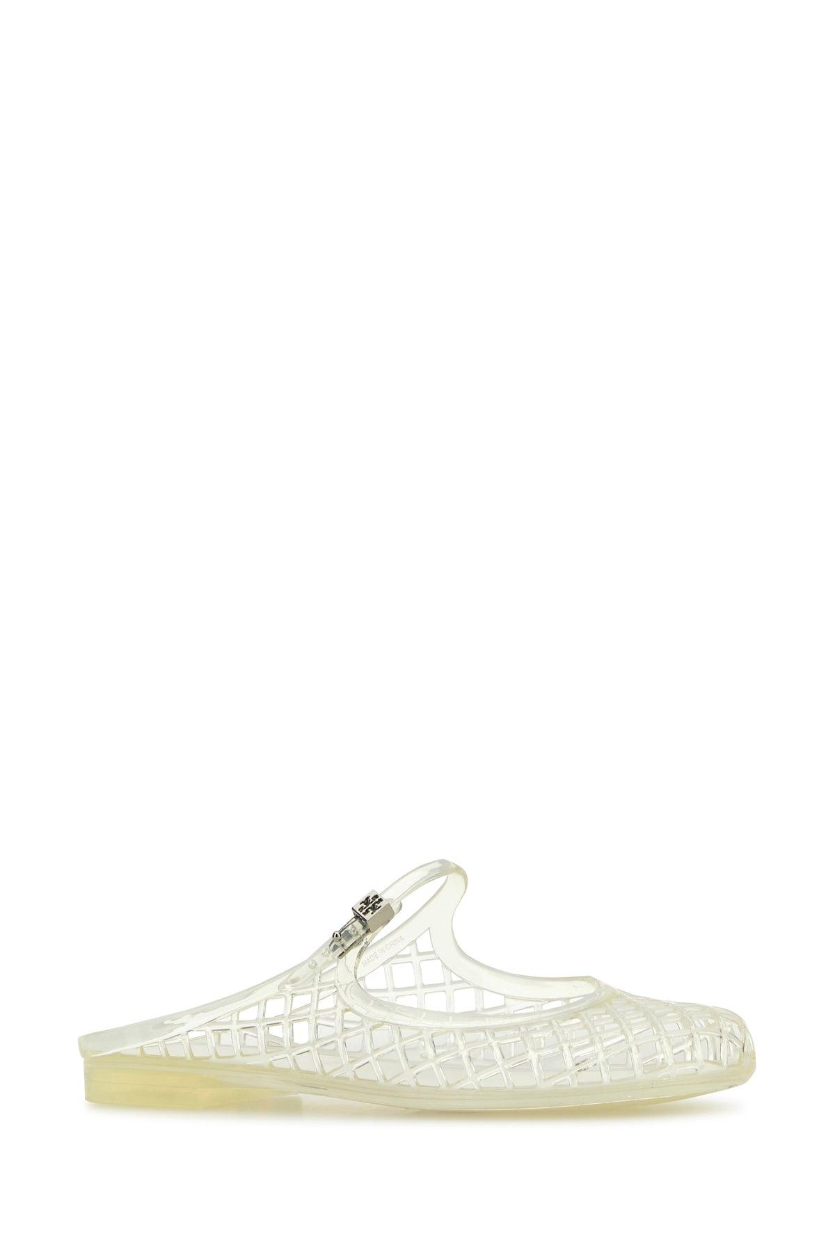 【関税&送料込】Tory Burch Transparent Rubber Mellow Slipper Tory Burch Transparent Rubber Mellow Slippers in White | Lyst