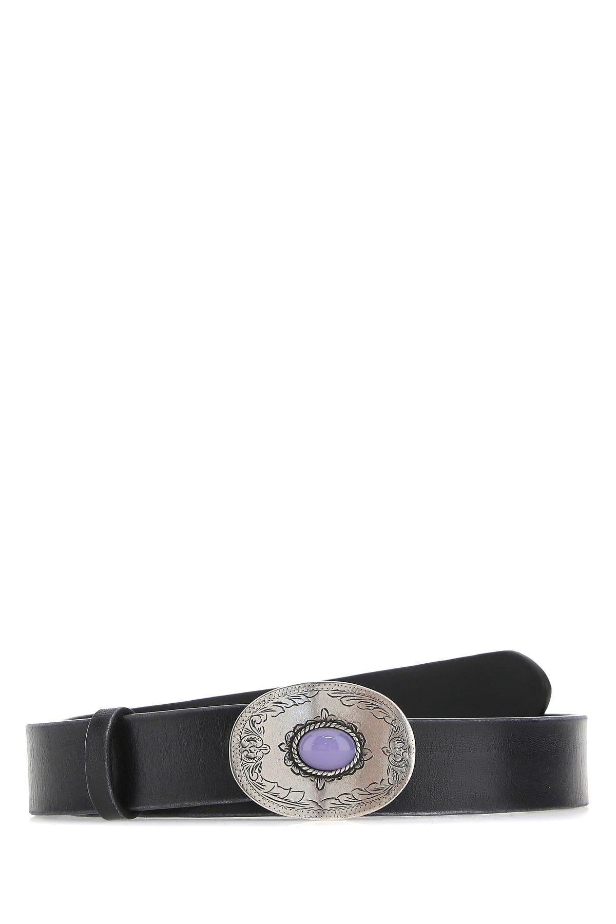 Golden Goose stud-embellished leather belt - Black