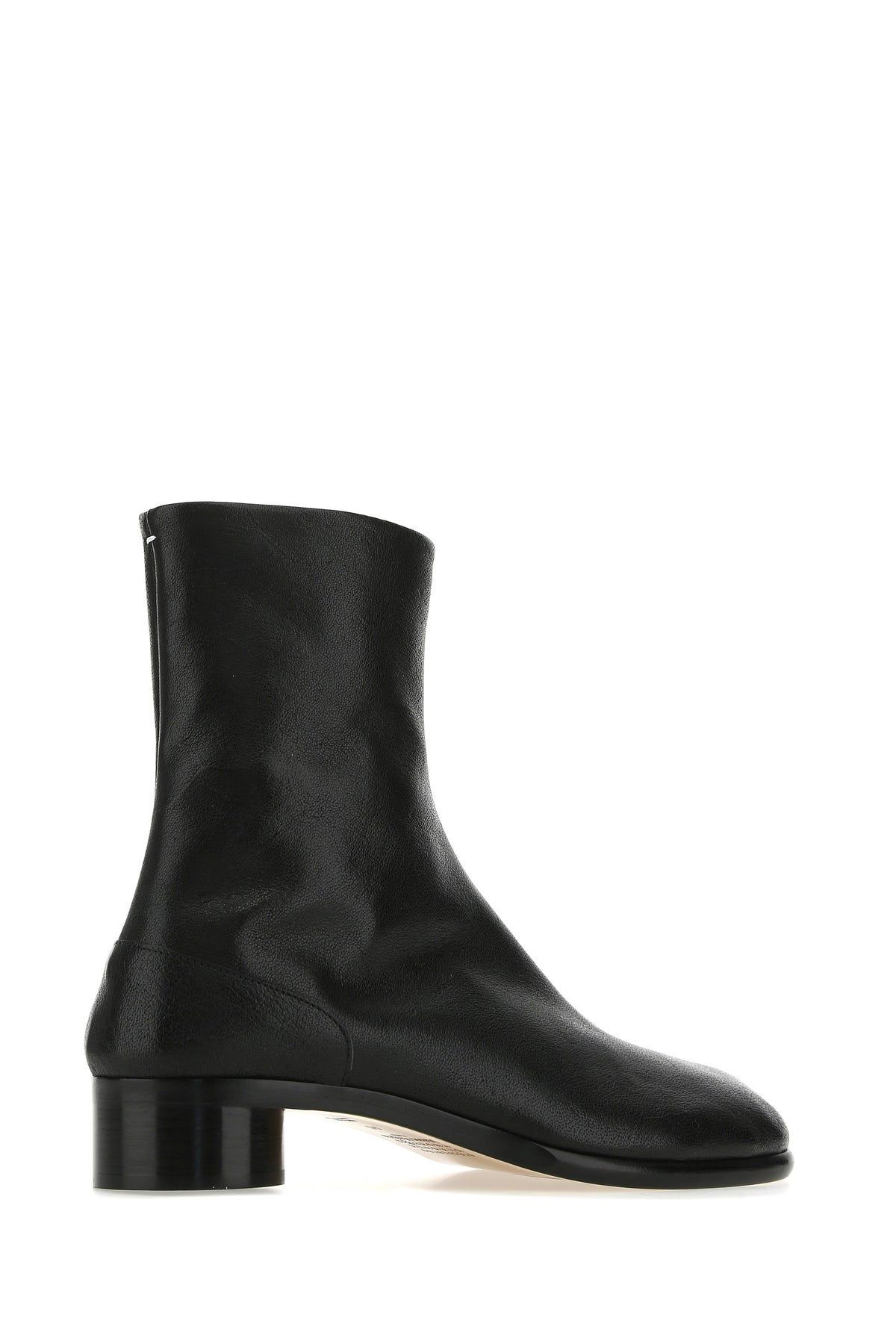 Leather Tabi Ankle Boots
