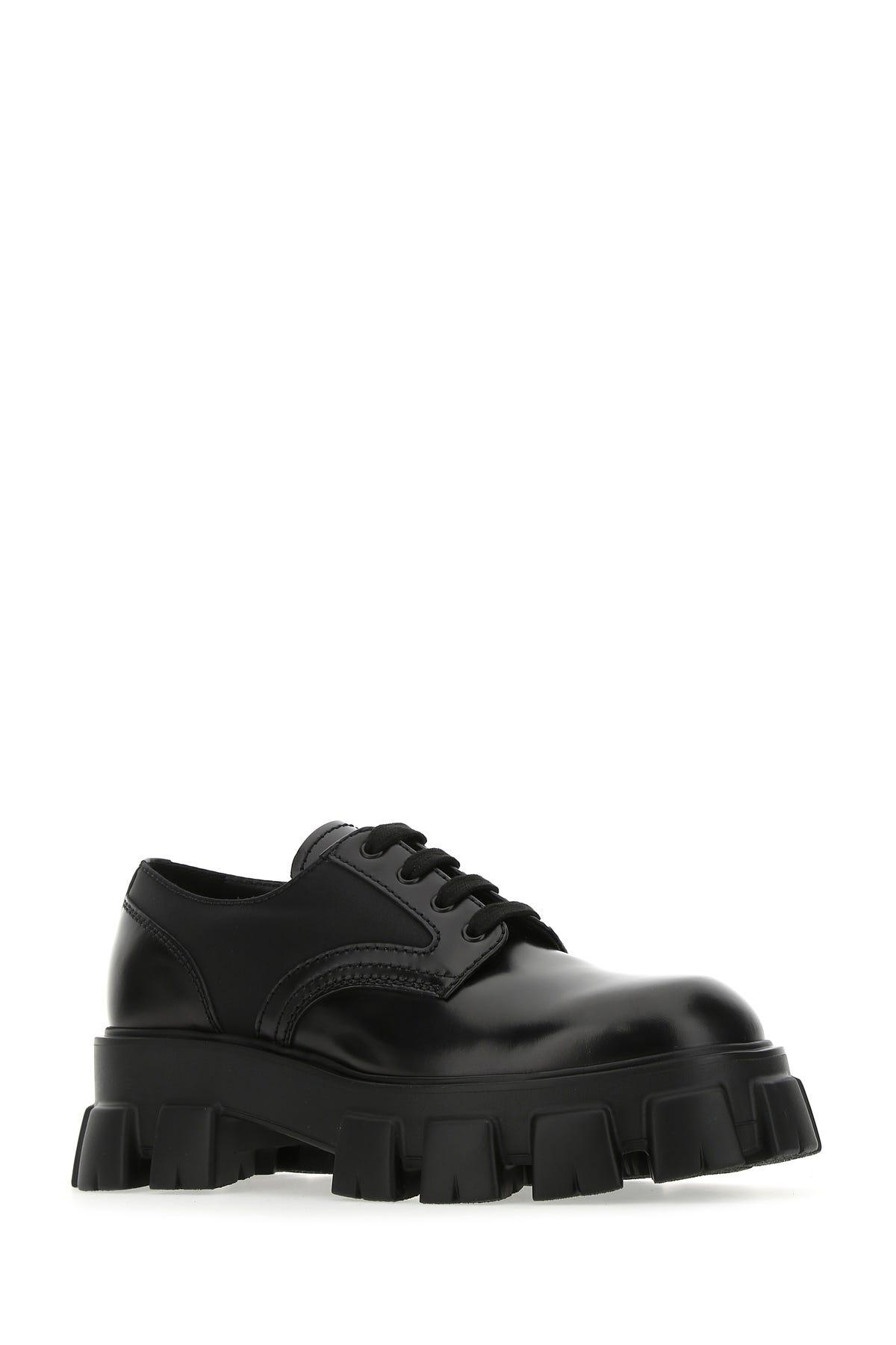 靴 PRADA MONOLITH Re-nylon LACE-UP SHOES 6 Prada Monolith lace-up Shoes | Black | FARFETCH IN