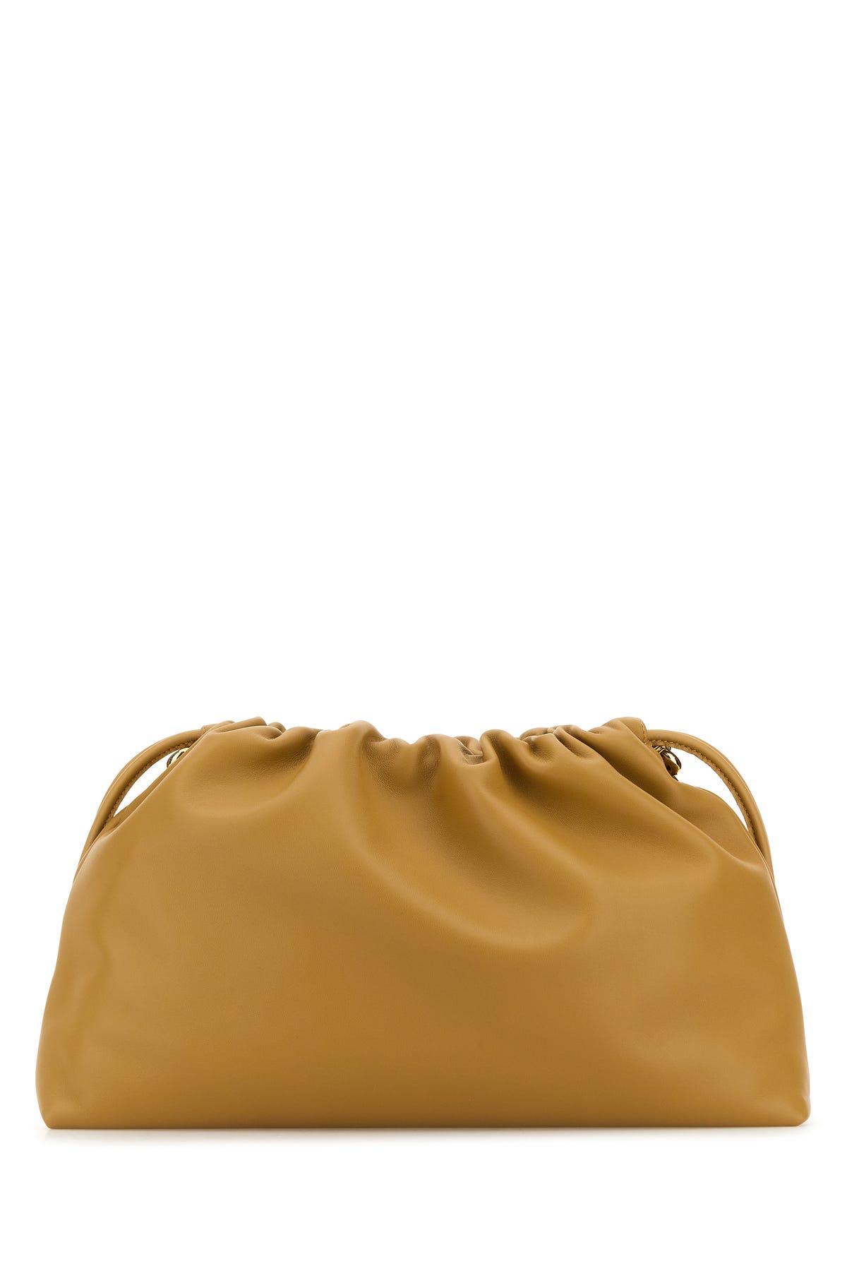 Loewe Mustard Nappa Leather Large Flamenco Purse Clutch in