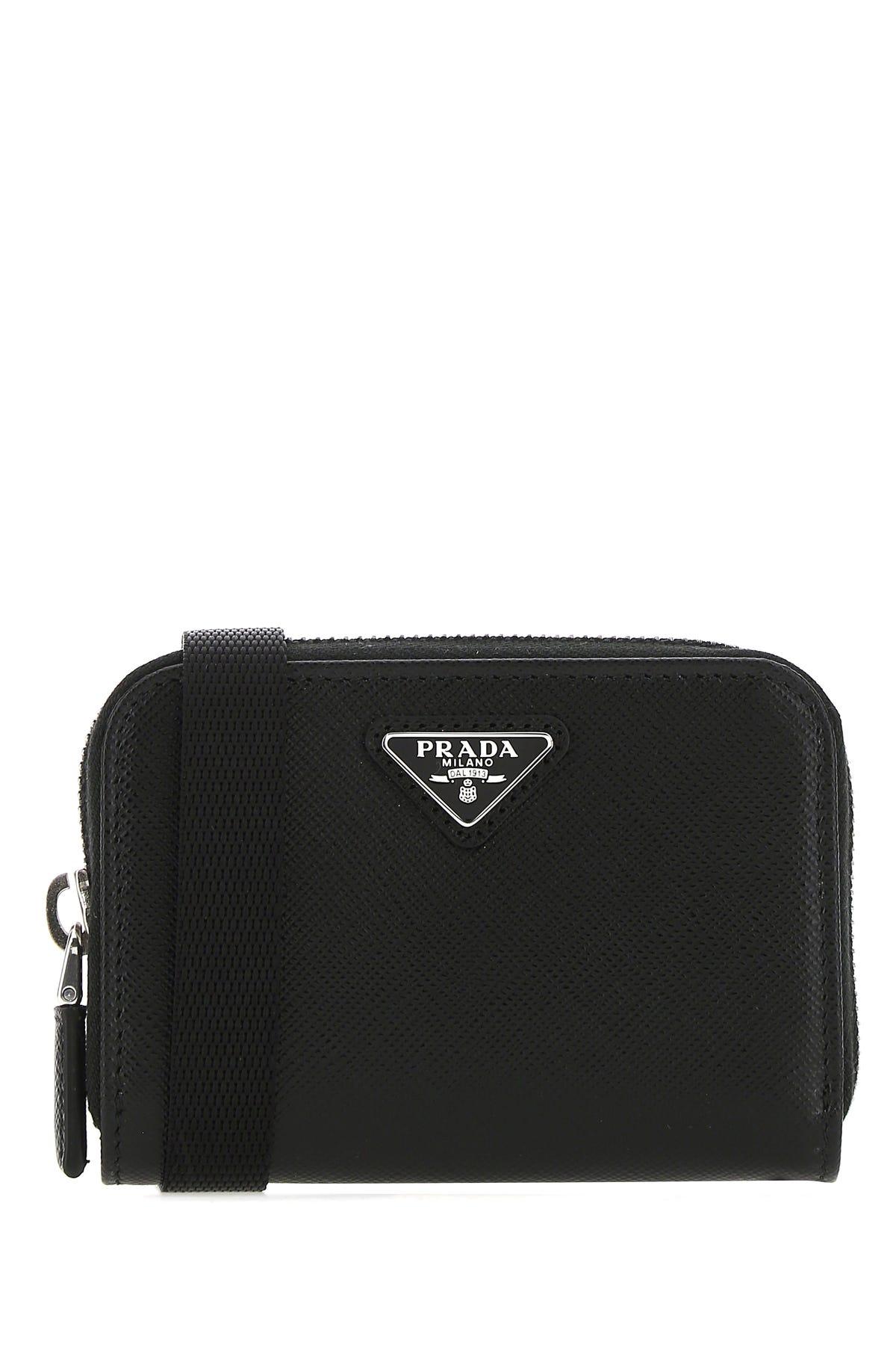 prada card holder black