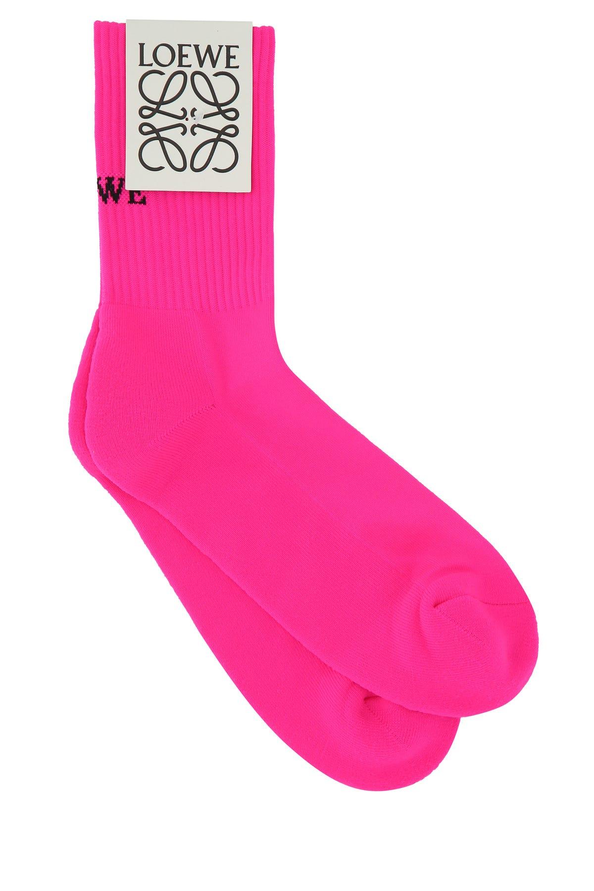 Loewe Fluo Pink Stretch Nylon Socks for Men | Lyst