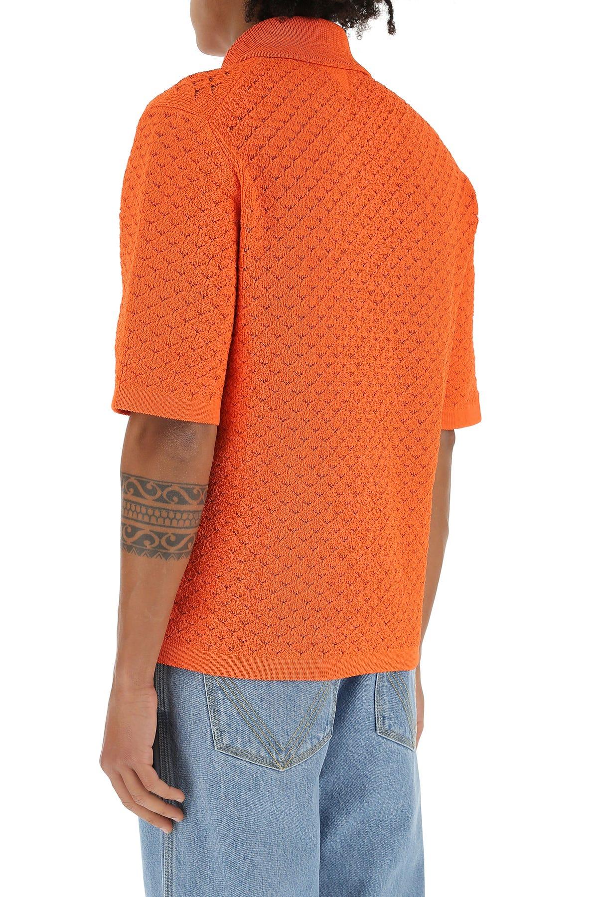 Bottega Veneta Stretch Cotton Ble in Orange for Men | Lyst
