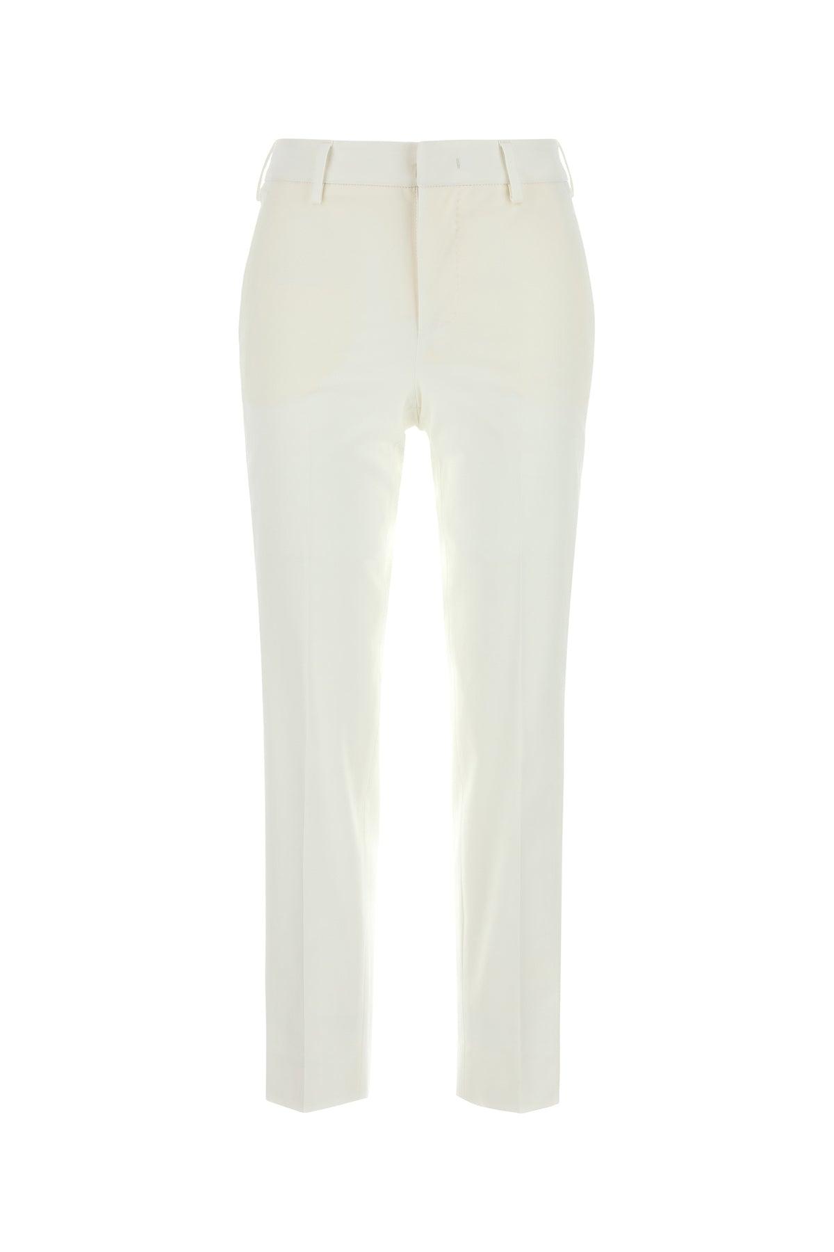 パンツ PT TORINO White Stretch Cotton Cigarette Pant PT Torino White Stretch Cotton Cigarette Pant | Lyst UK