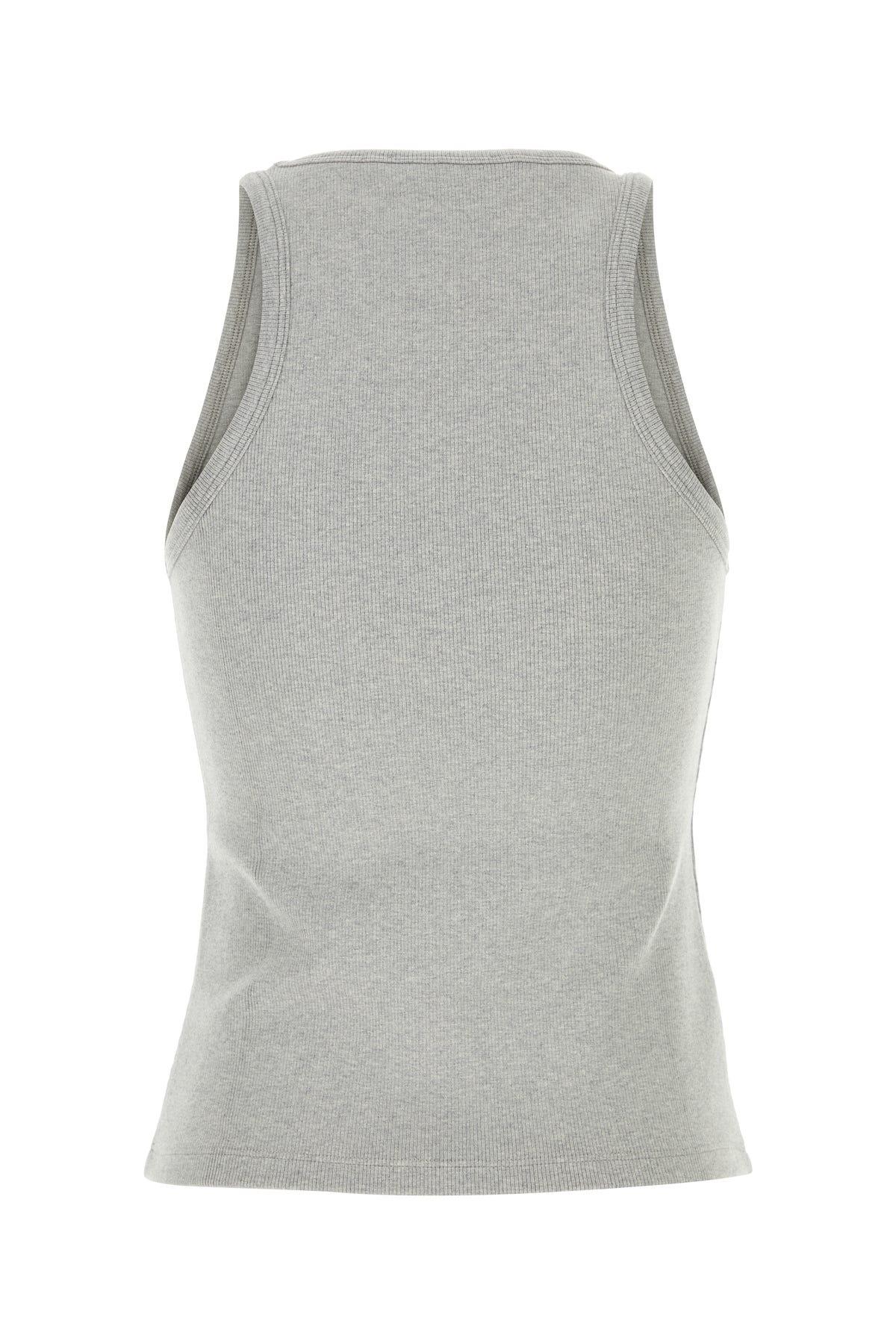 24PF new/MiuMiu ロゴシルクトップ Top Gray 24PF new/MiuMiu ロゴシルクトップ Top Gray (MiuMiu/Tシャツ