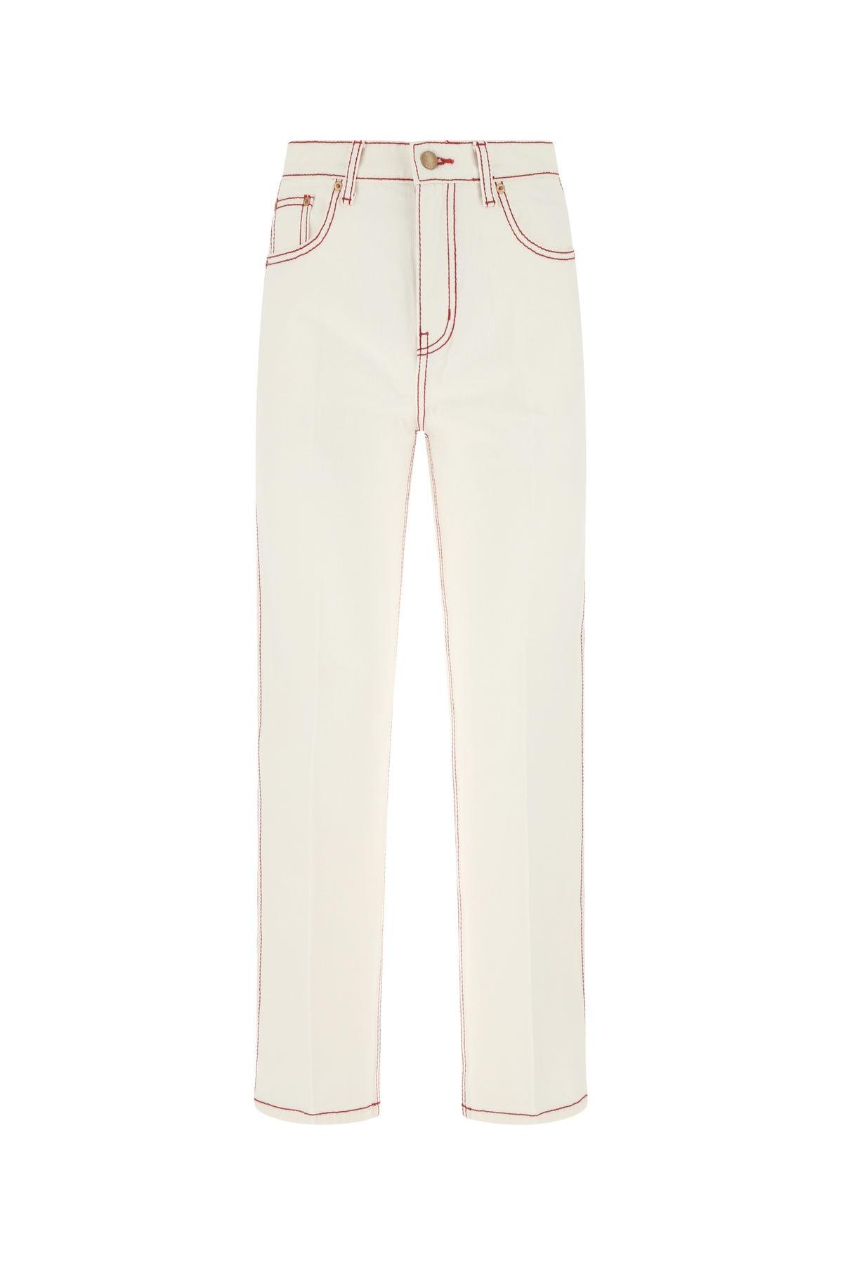 tory burch white denim