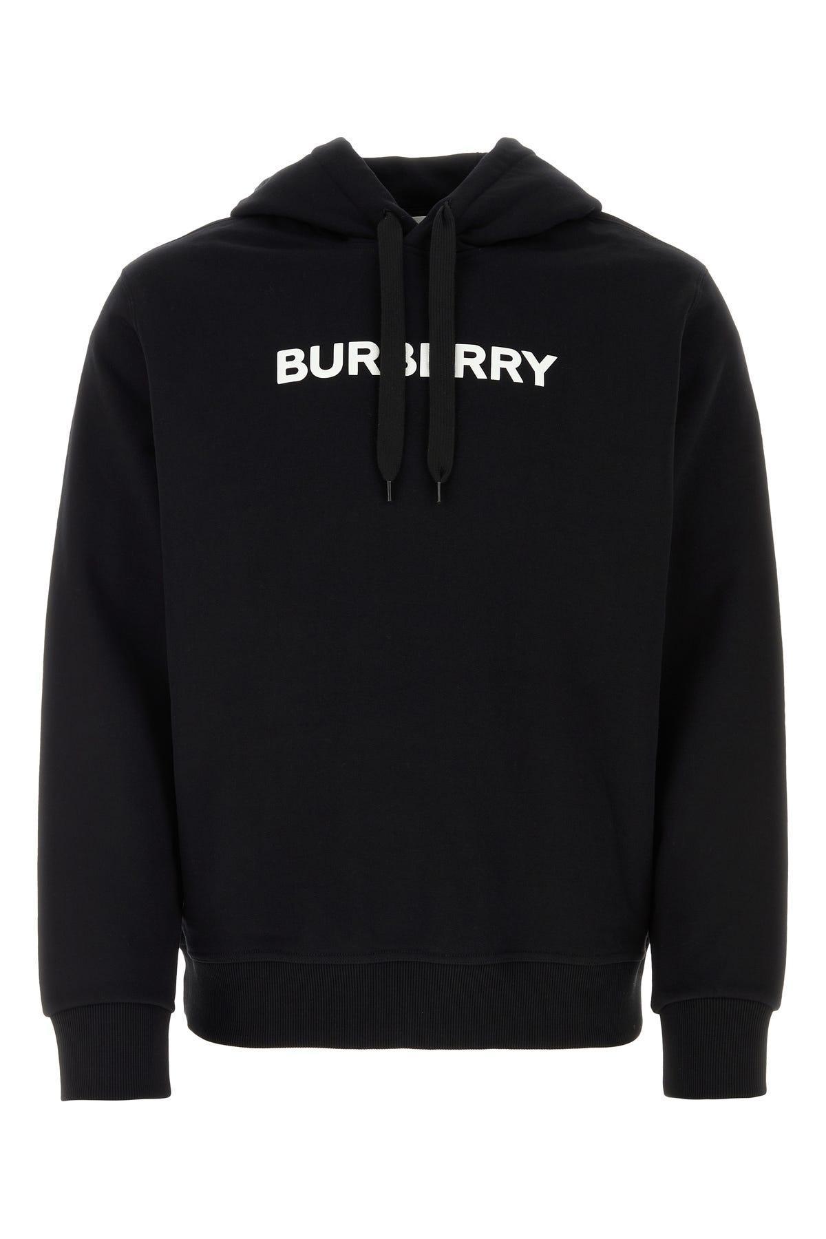 Burberry Embroidered Logo Hoodie in Black for Men Lyst UK