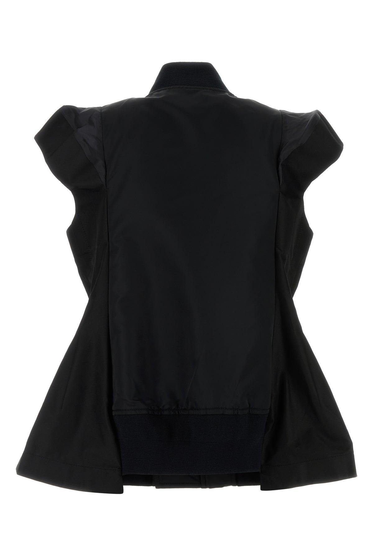 Sacai Nylon Vest in Black | Lyst Sacai Nylon Vest in Black | Lyst