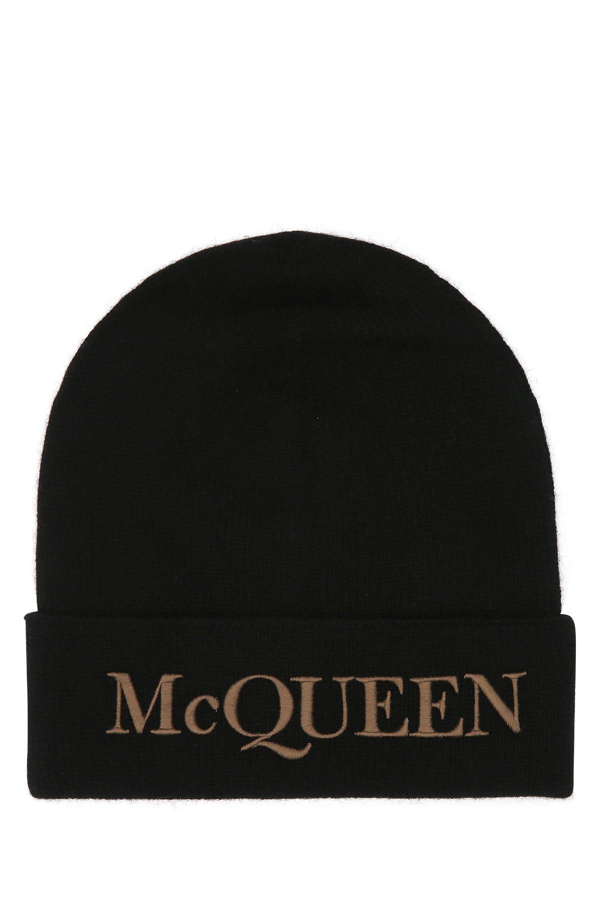 Alexander McQueen Black Cashmere Beanie 