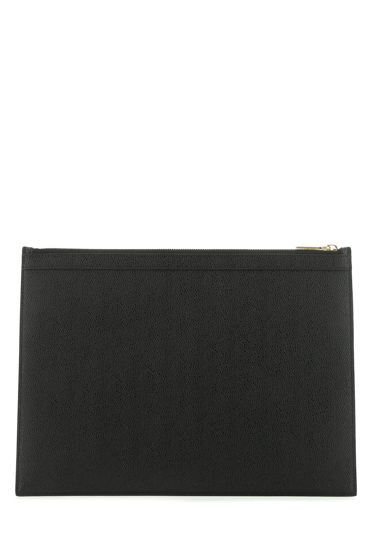 Thom Browne Black Leather Document Case for Men | Lyst