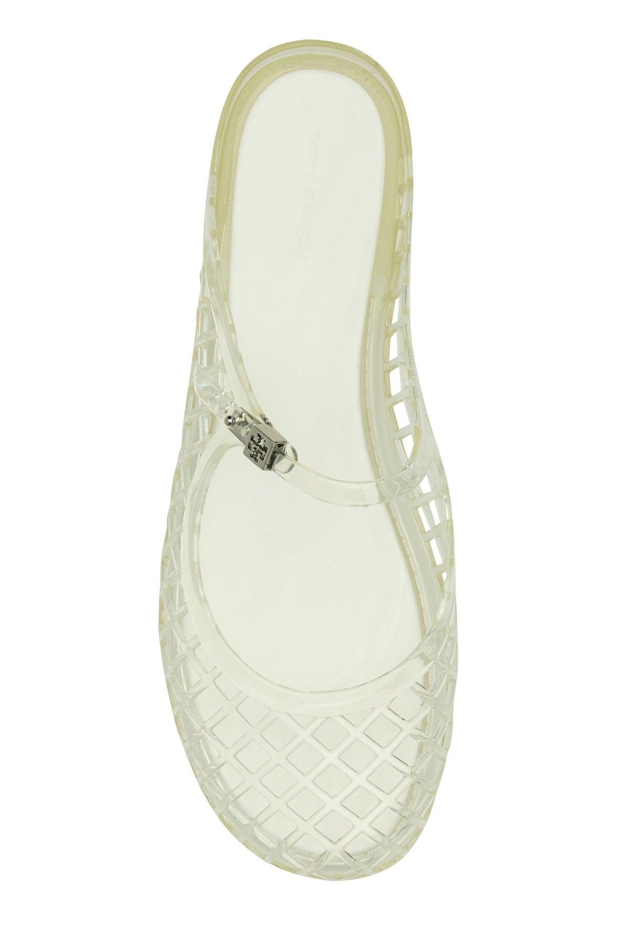 【送料&関税込】Tory Burch Transparent Rubber Mellow Slipper Tory Burch Transparent Rubber Mellow Slippers in White | Lyst
