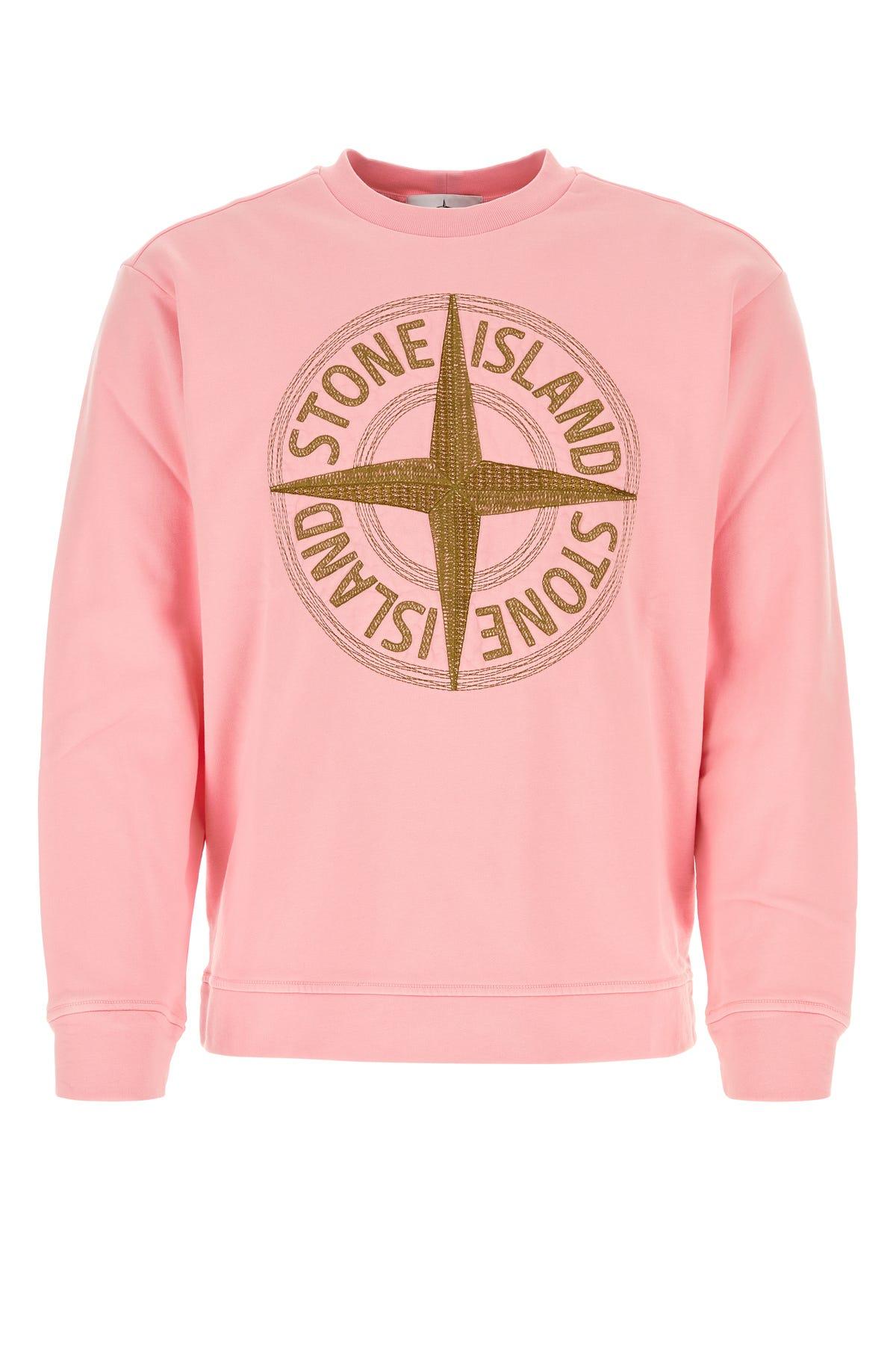 Stone island hoodie discount pink