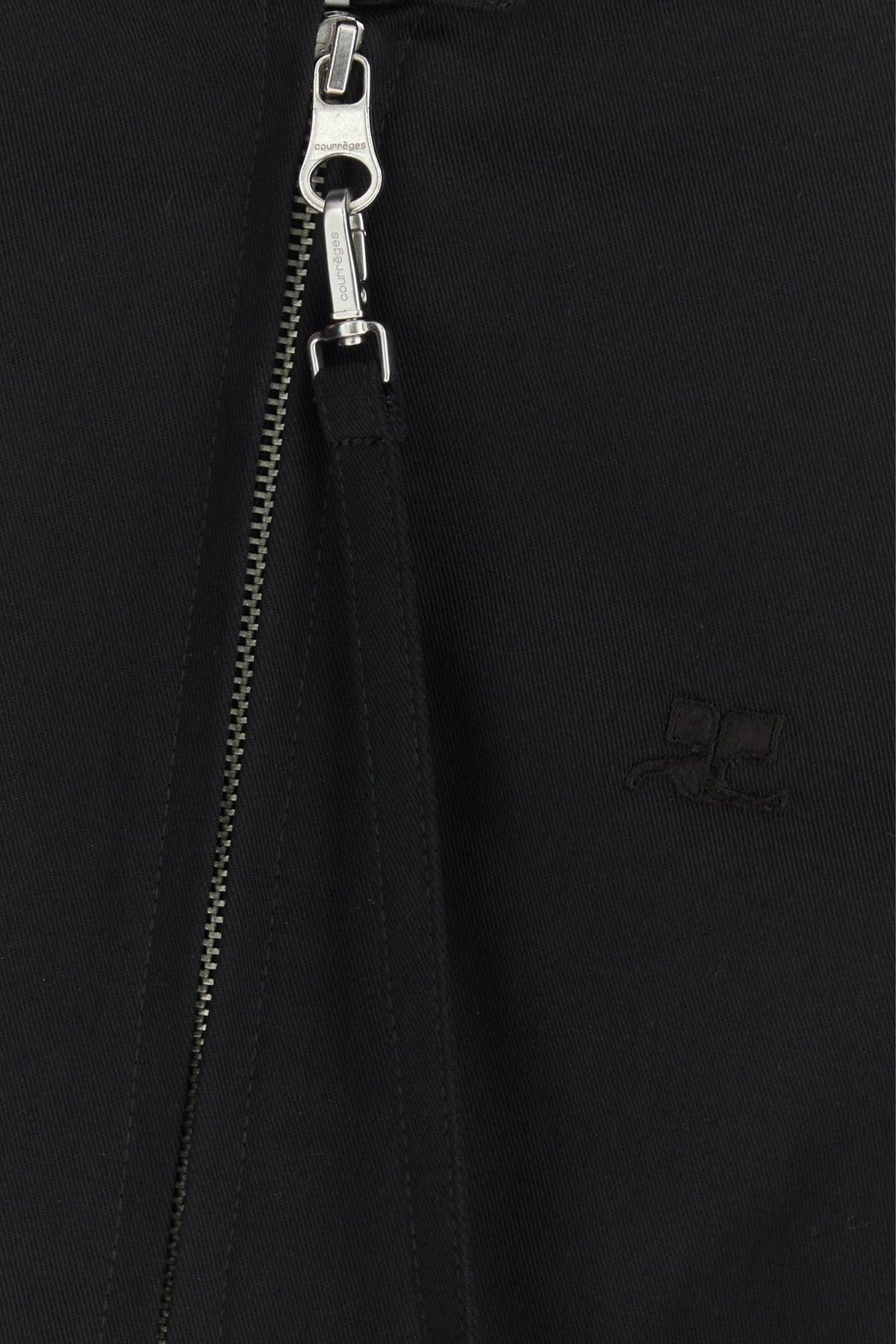 ジャケット COURREGES BLACK CANVAS JACKET Courrèges Zip-up Jacket | italist