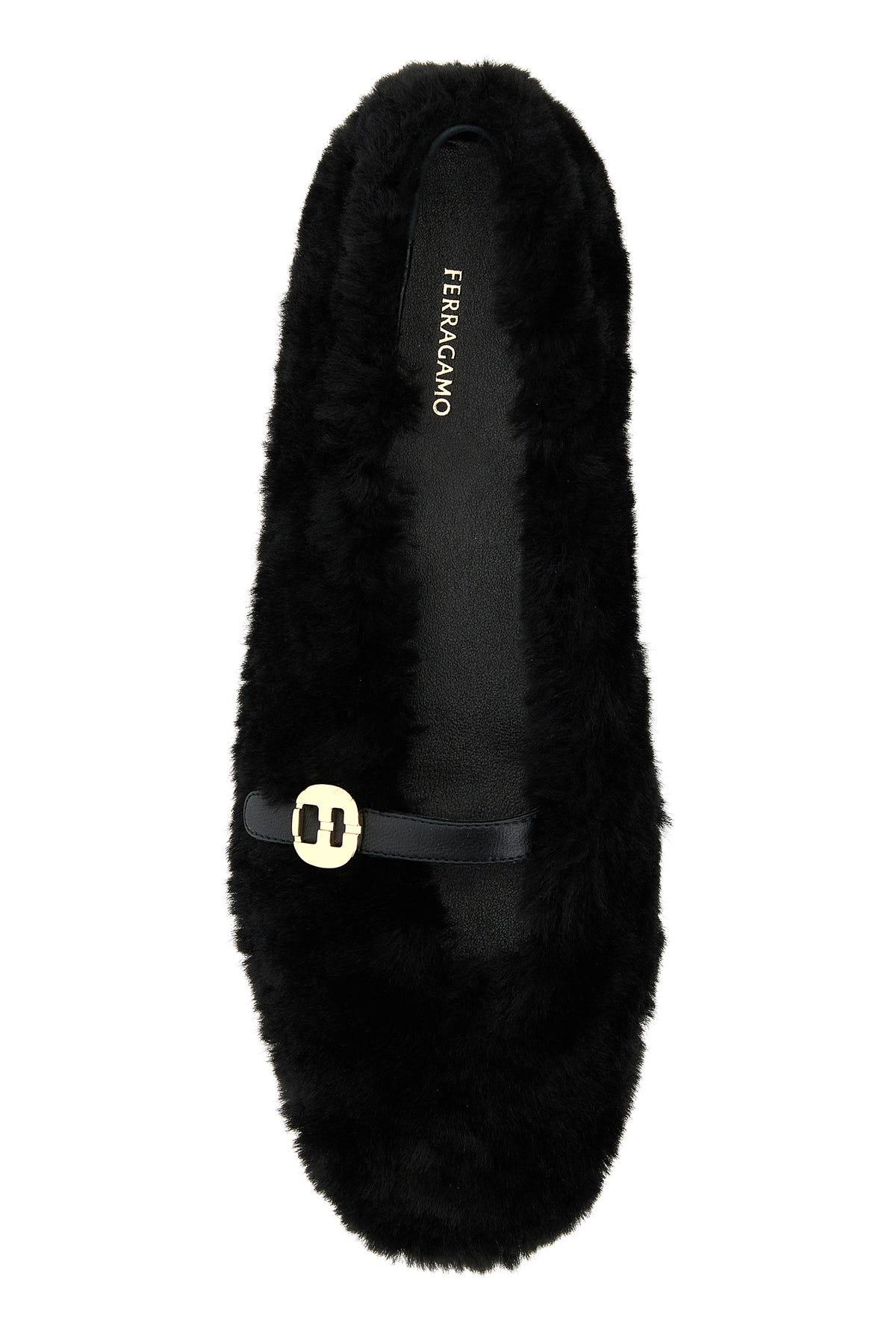 Ferragamo Noella Fur in Black Lyst