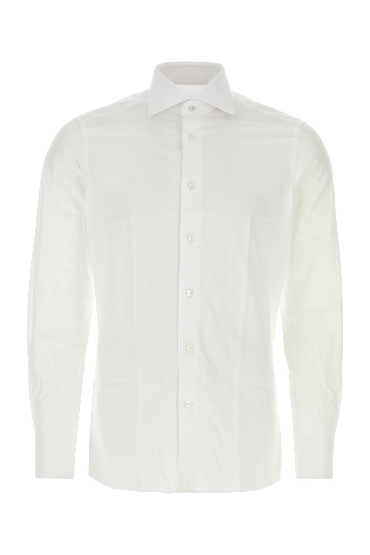 Zegna Camicia in White for Men | Lyst