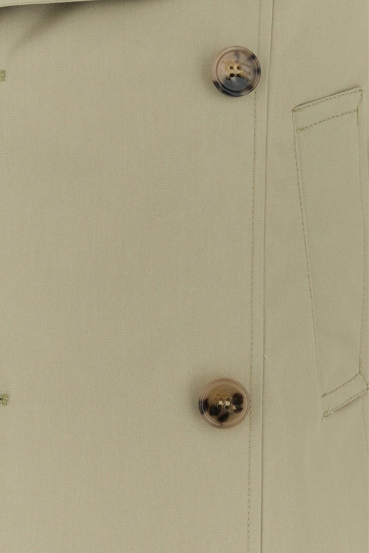 Burberry Sage Polyester Blend Trench Coat in Green | Lyst