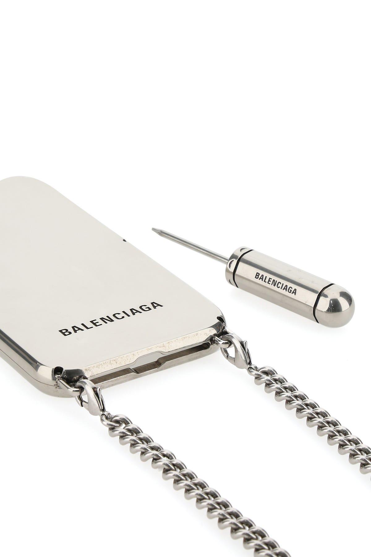 Balenciaga Metal Iphone 12 Cover Nd in Metallic | Lyst